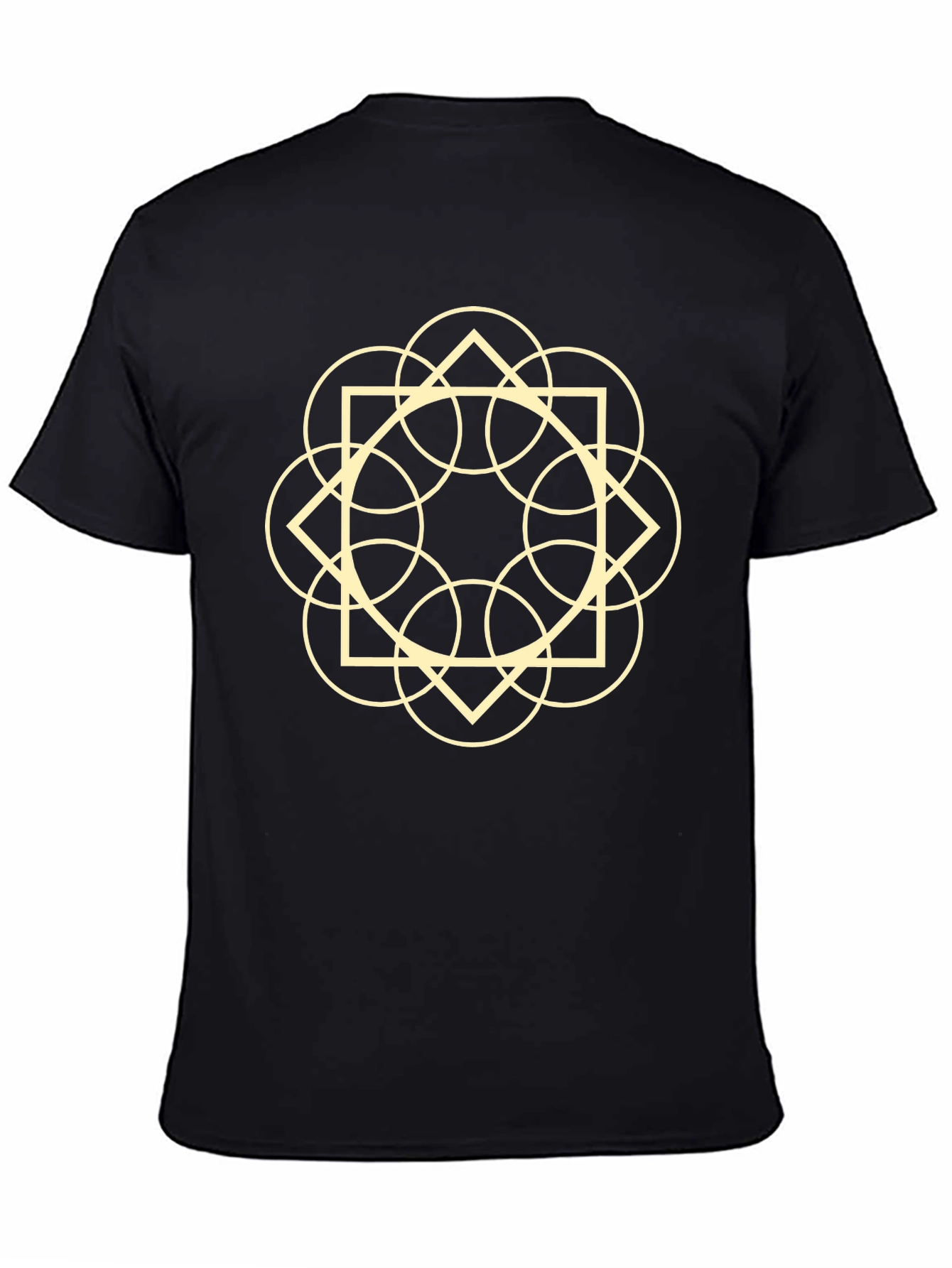 Geometric Symbol Graphic Tee - Black