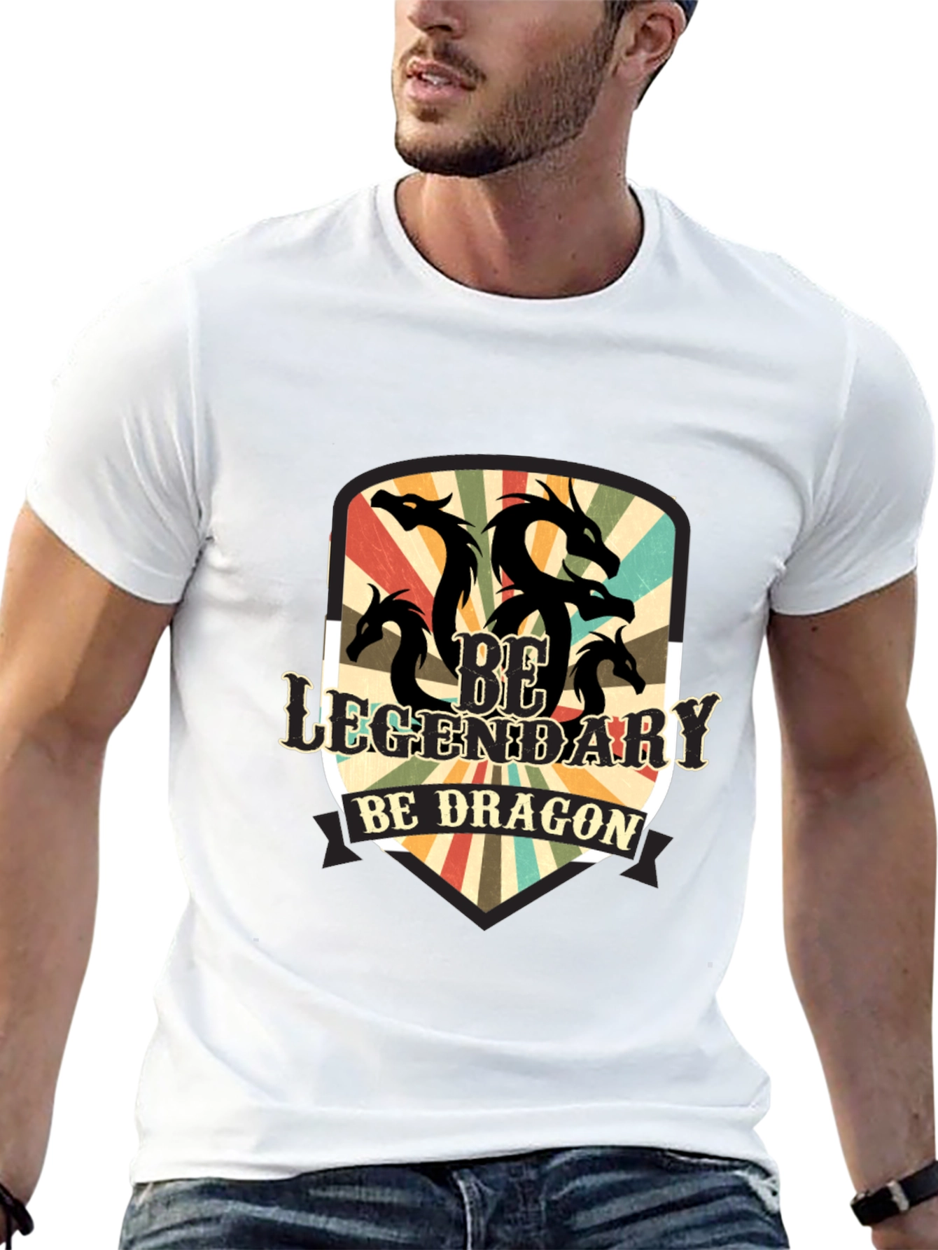 Legendary Dragon Graphic Tee - Black