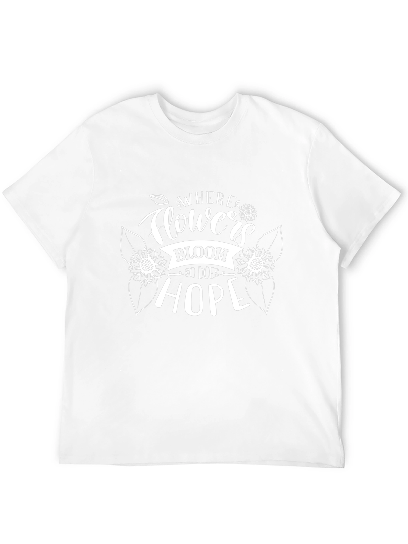 Floral Hope Black Graphic T-Shirt