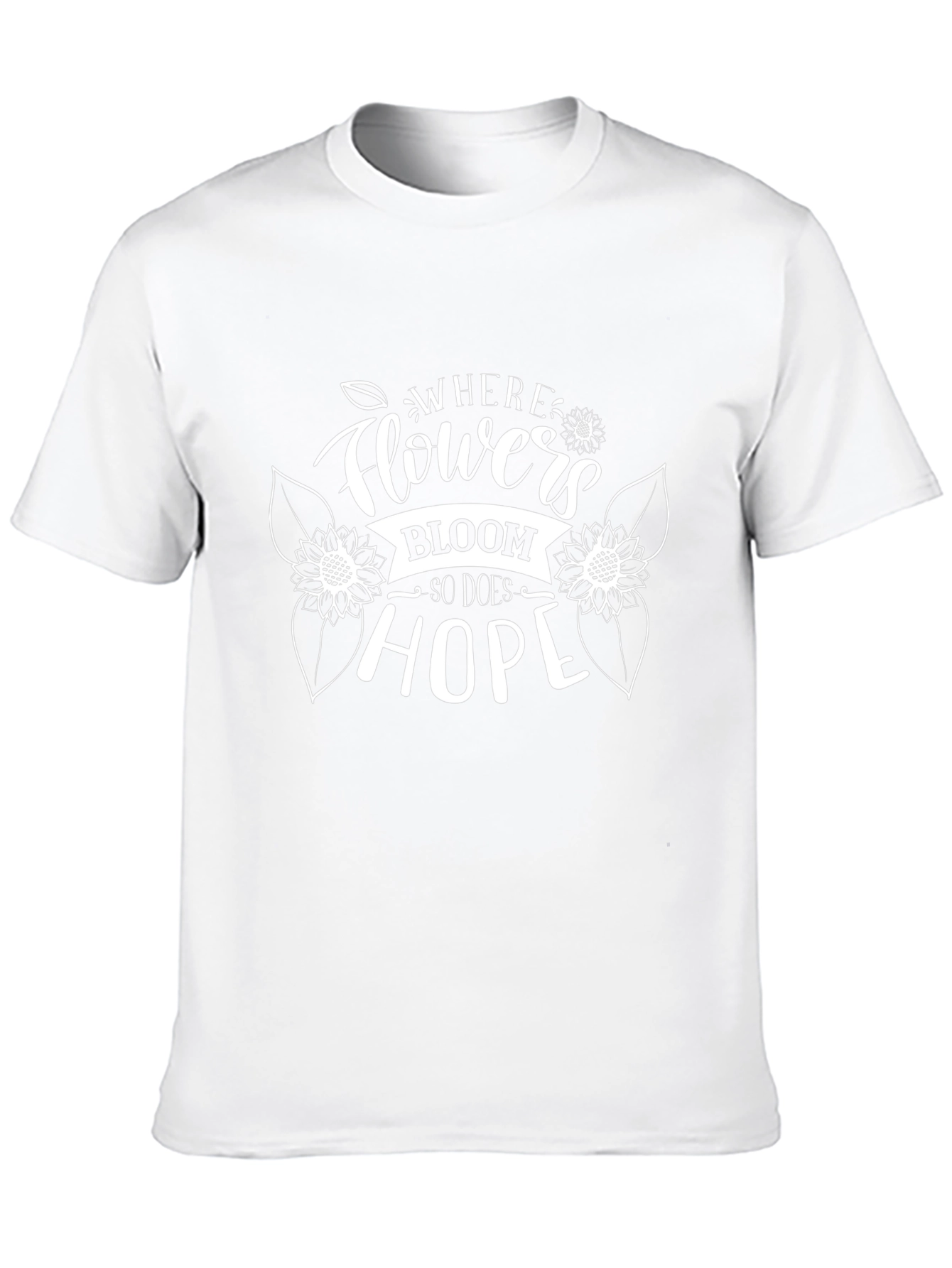 Floral Hope Black Graphic T-Shirt