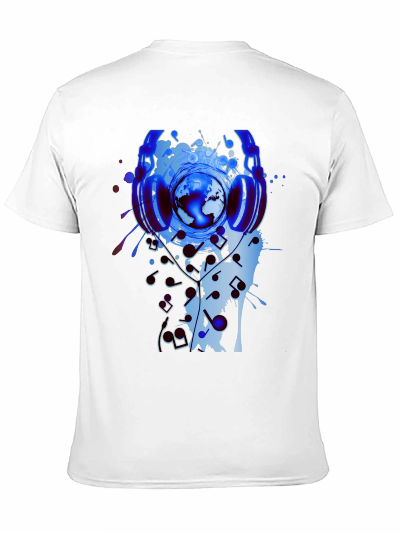 Global Beats Black T-Shirt: Music World Design