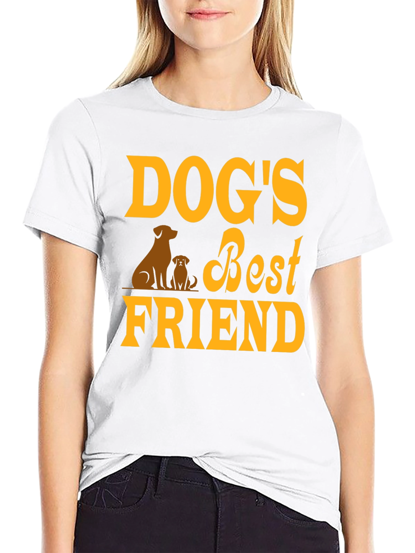 Dogs Best Friend Graphic Tee - Black Cotton