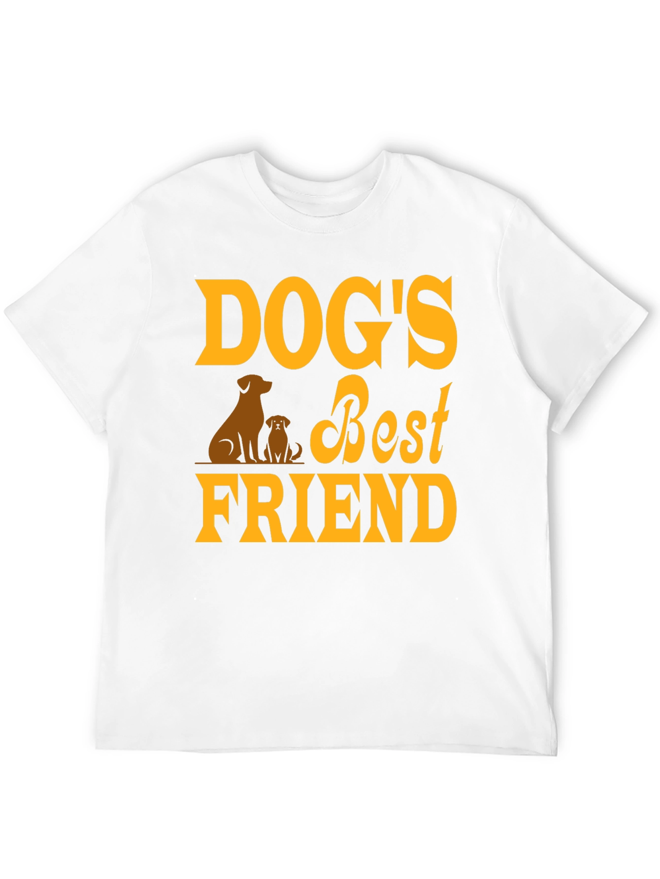 Dogs Best Friend Graphic Tee - Black Cotton