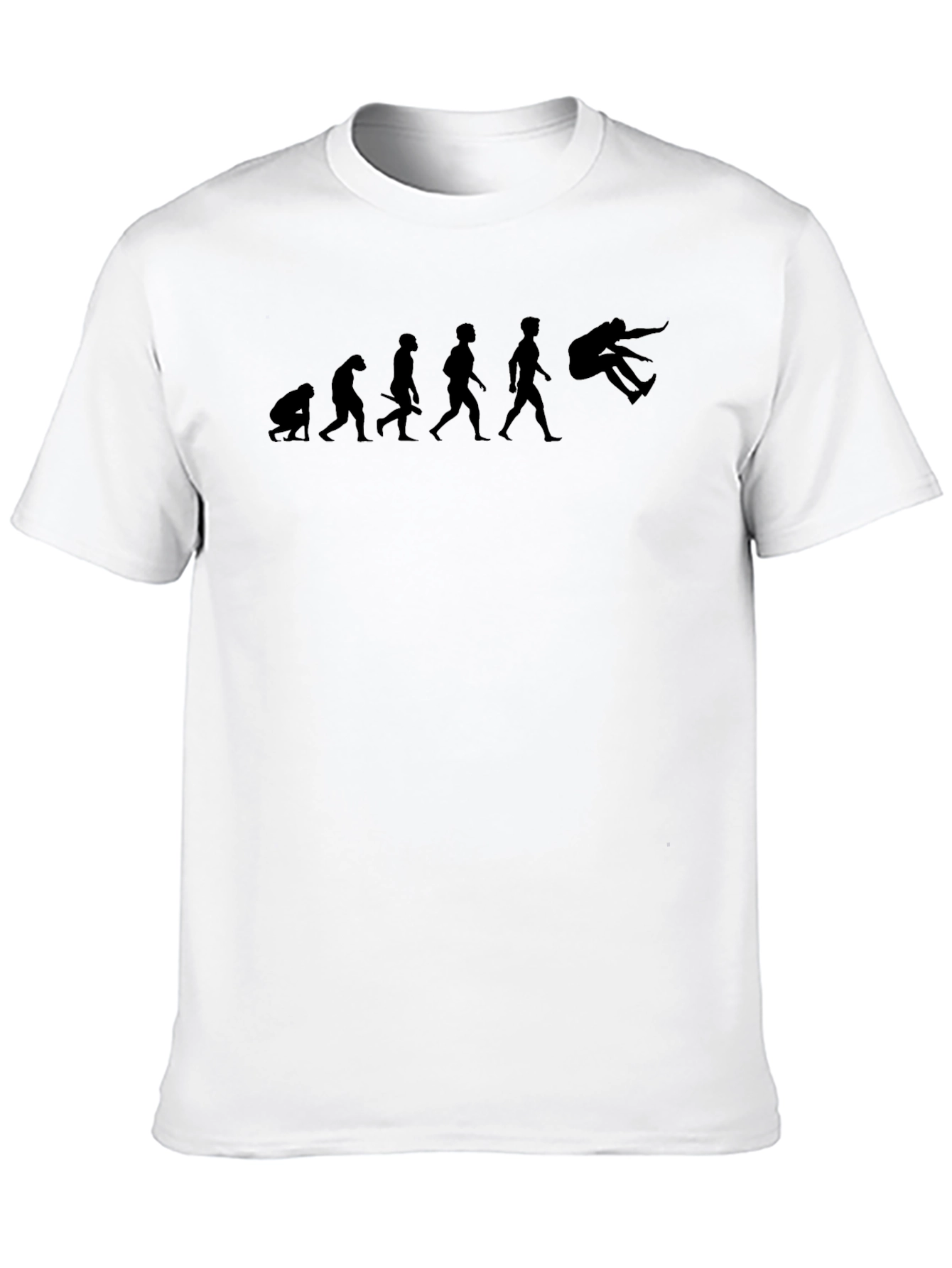 Evolution of Flop - Funny Black Tee