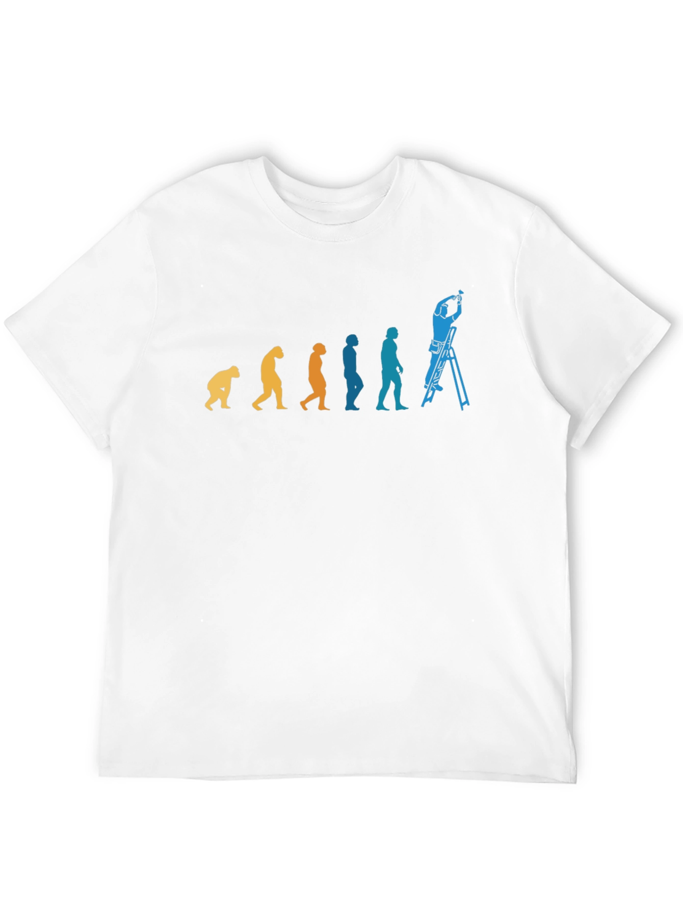 Evolution of Laborer Black T-Shirt