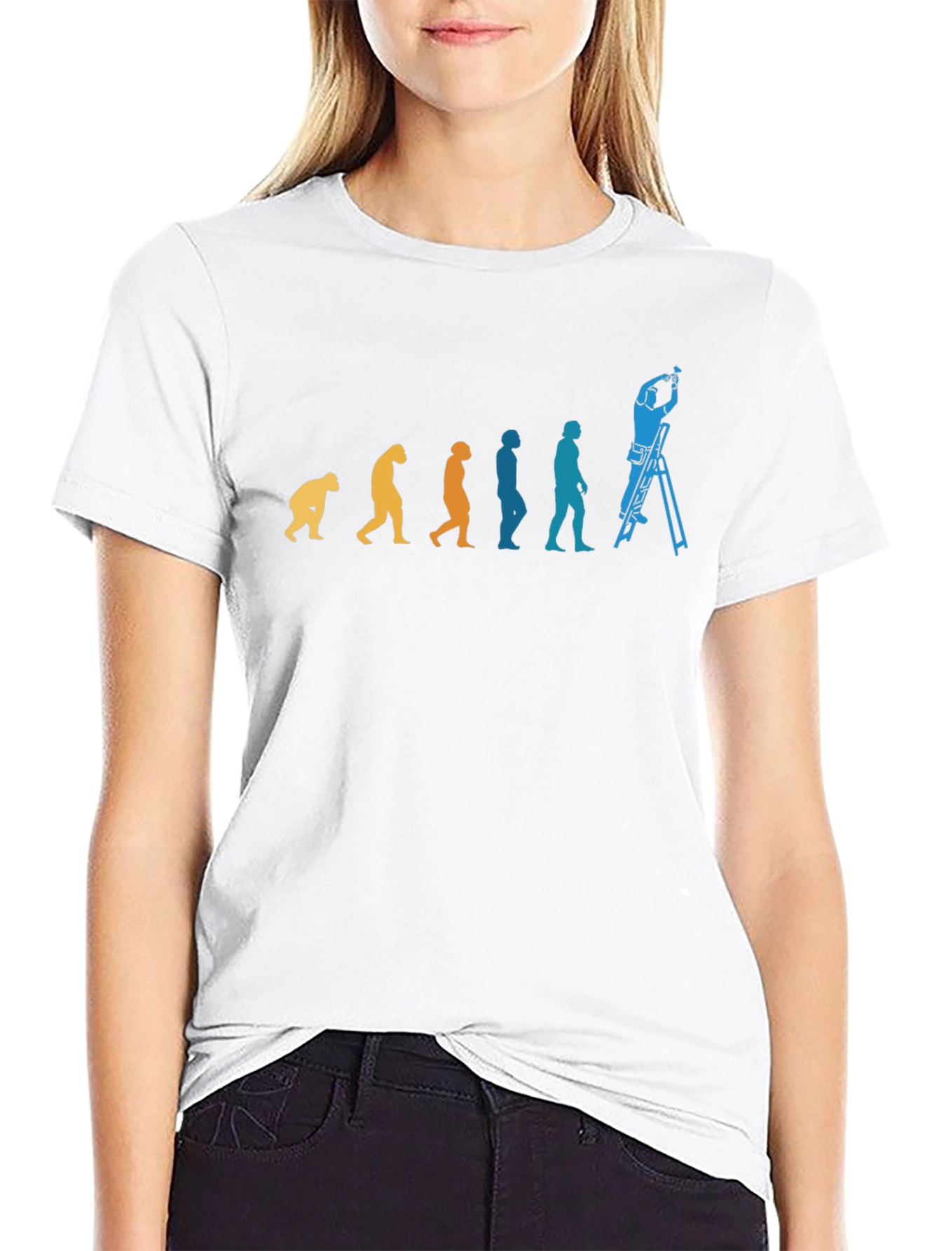 Evolution of Laborer Black T-Shirt