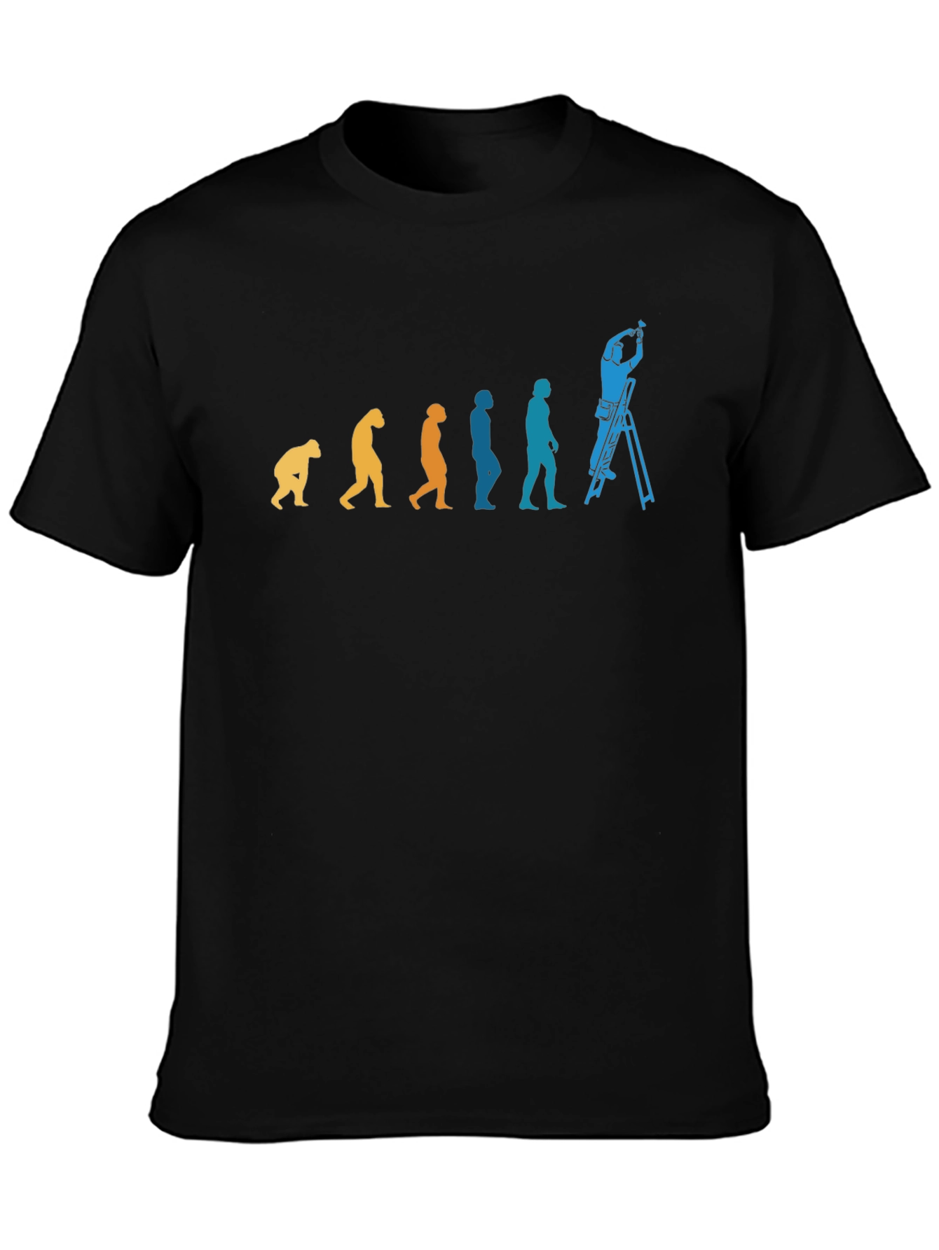 Evolution of Laborer Black T-Shirt