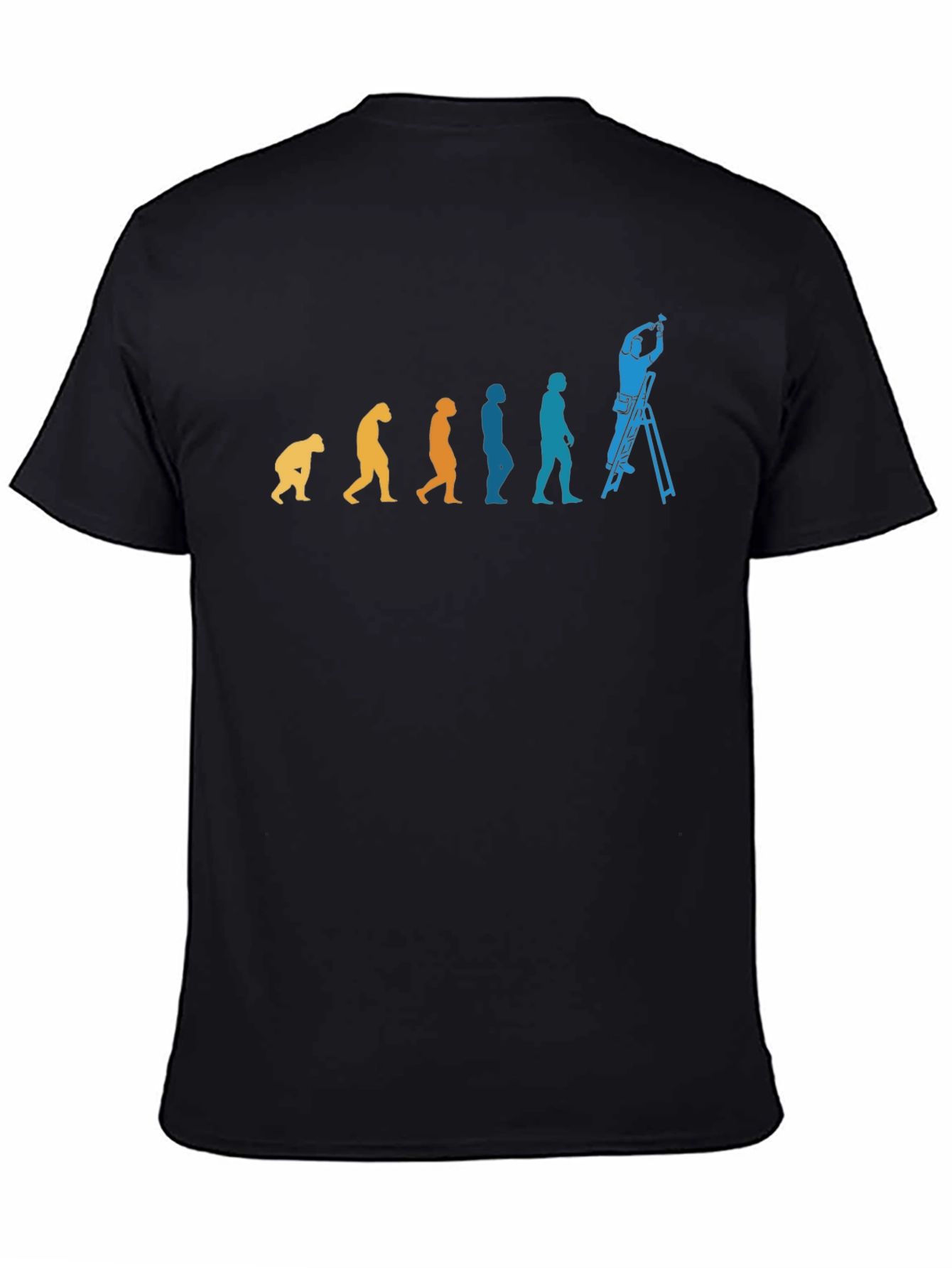 Evolution of Laborer Black T-Shirt
