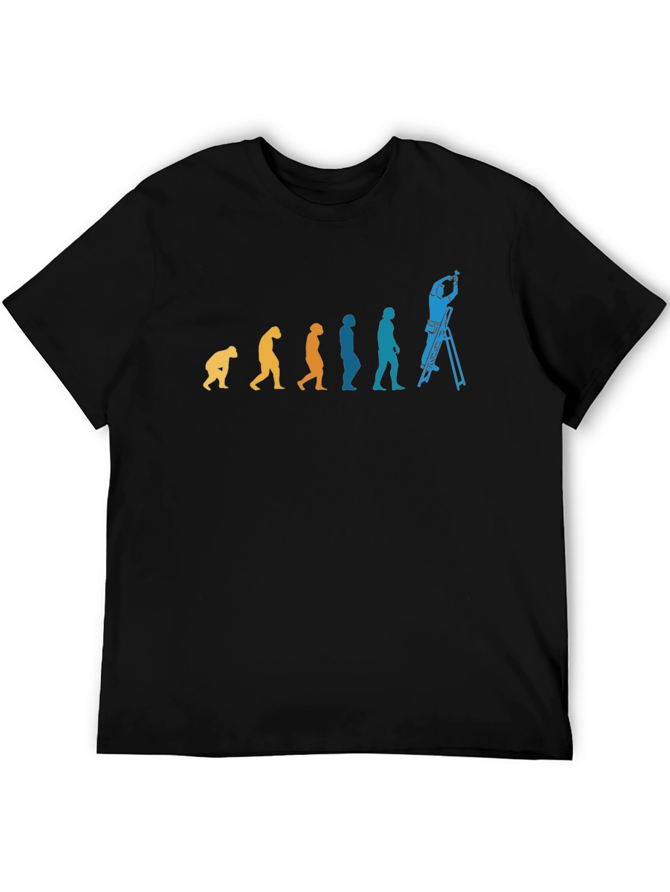 Evolution of Laborer Black T-Shirt