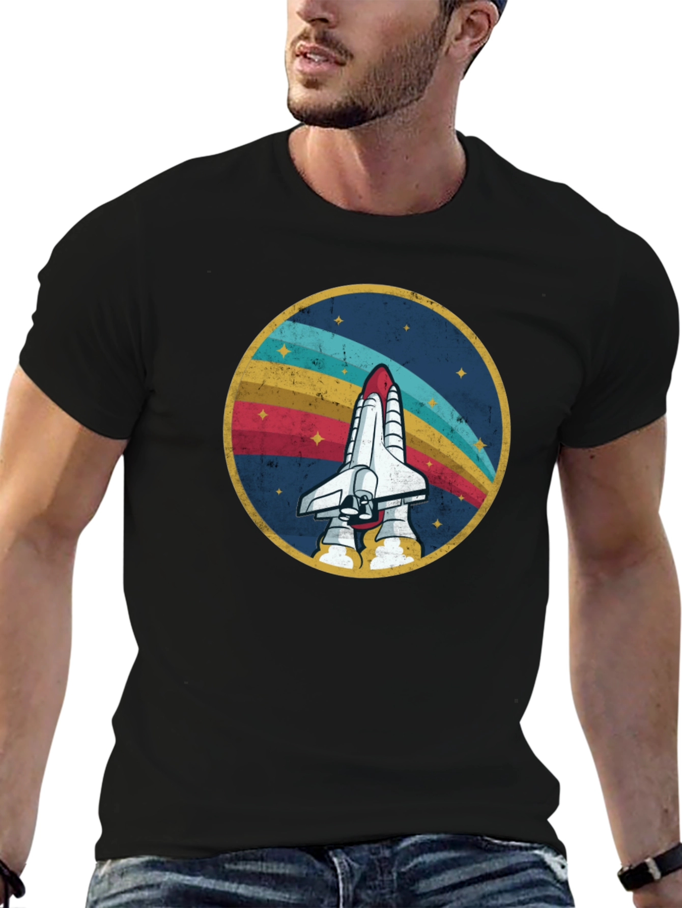Retro Space Shuttle Graphic Tee