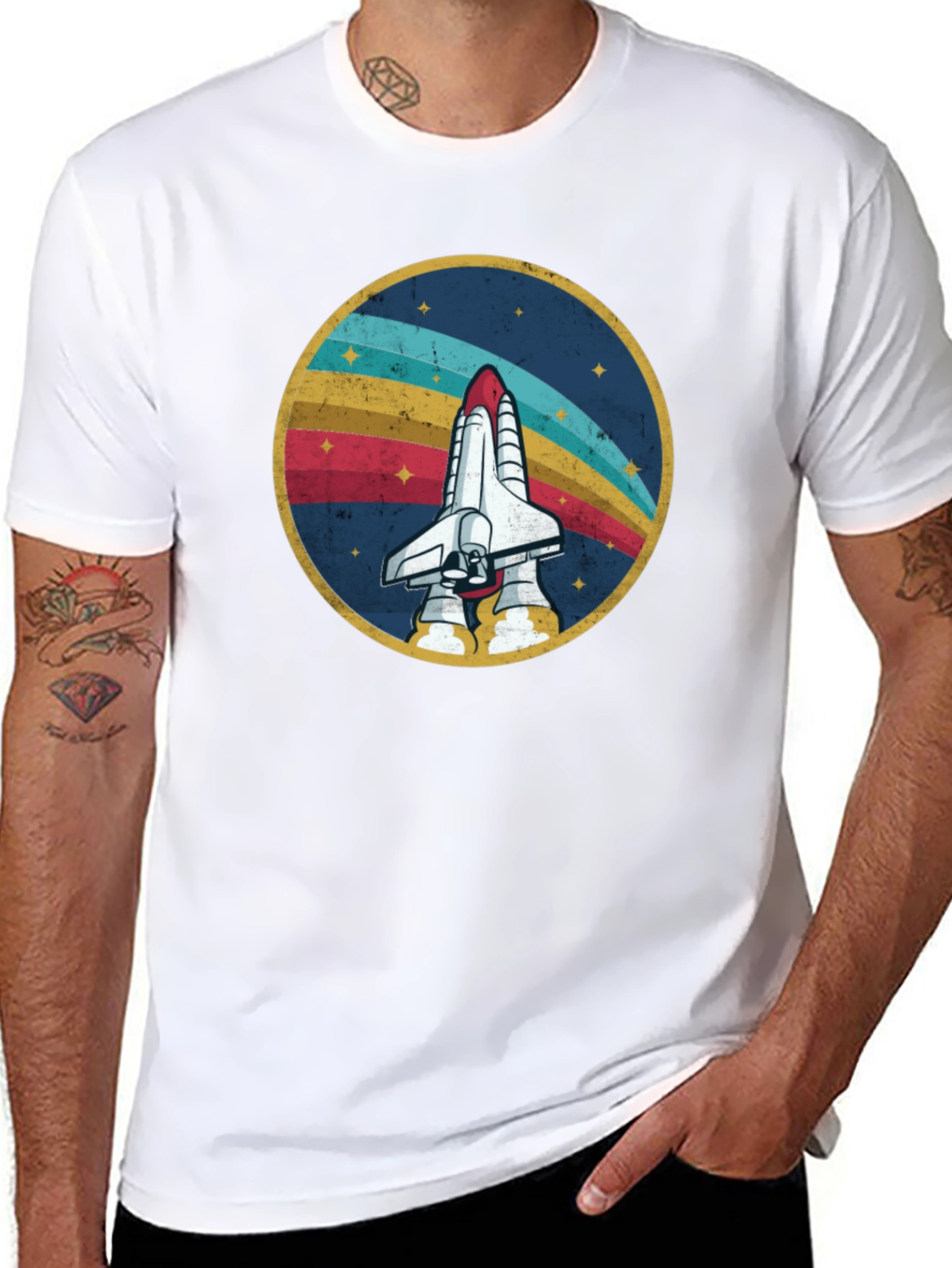 Retro Space Shuttle Graphic Tee