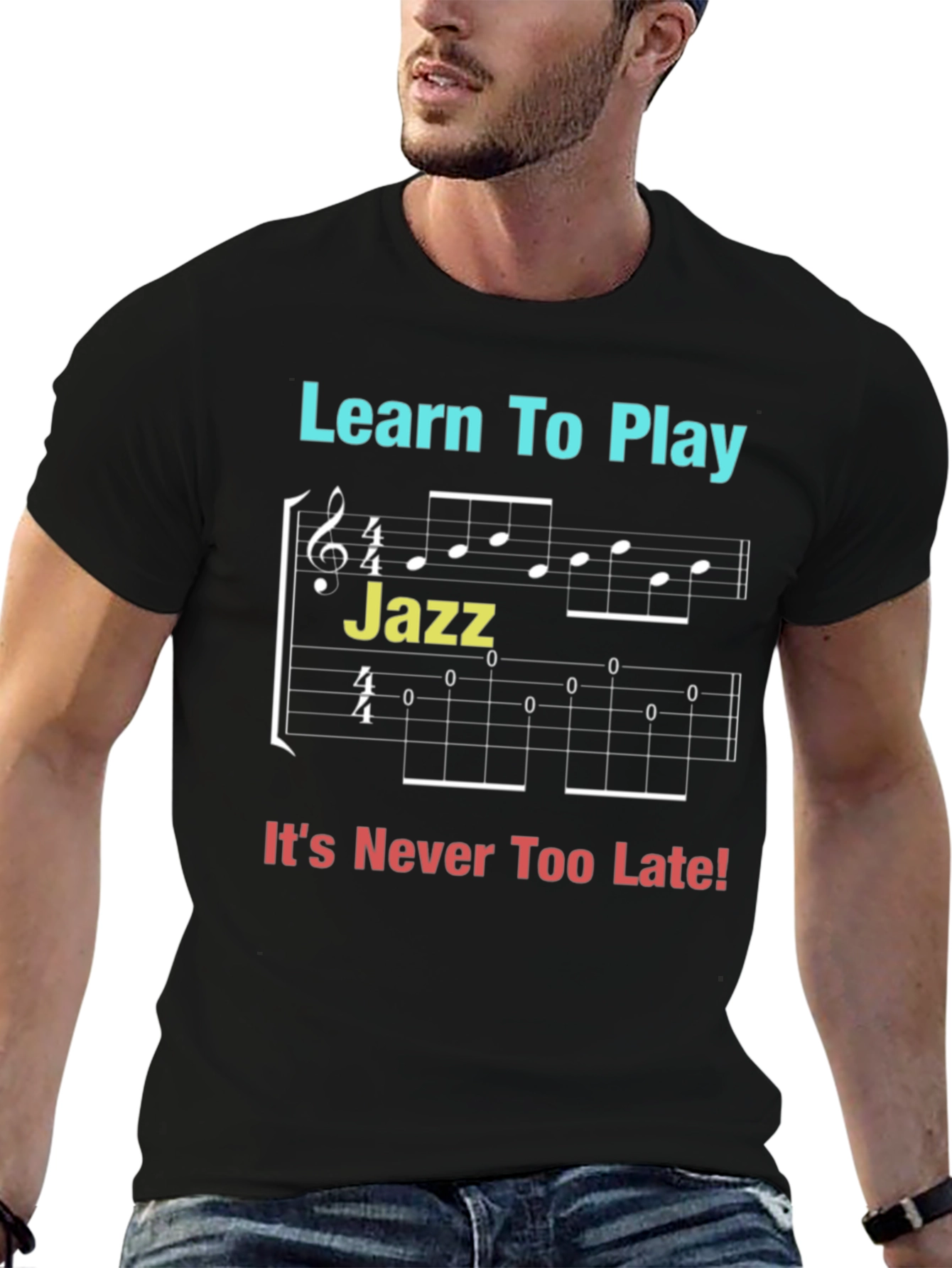 Learn to Play Jazz Black T-Shirt