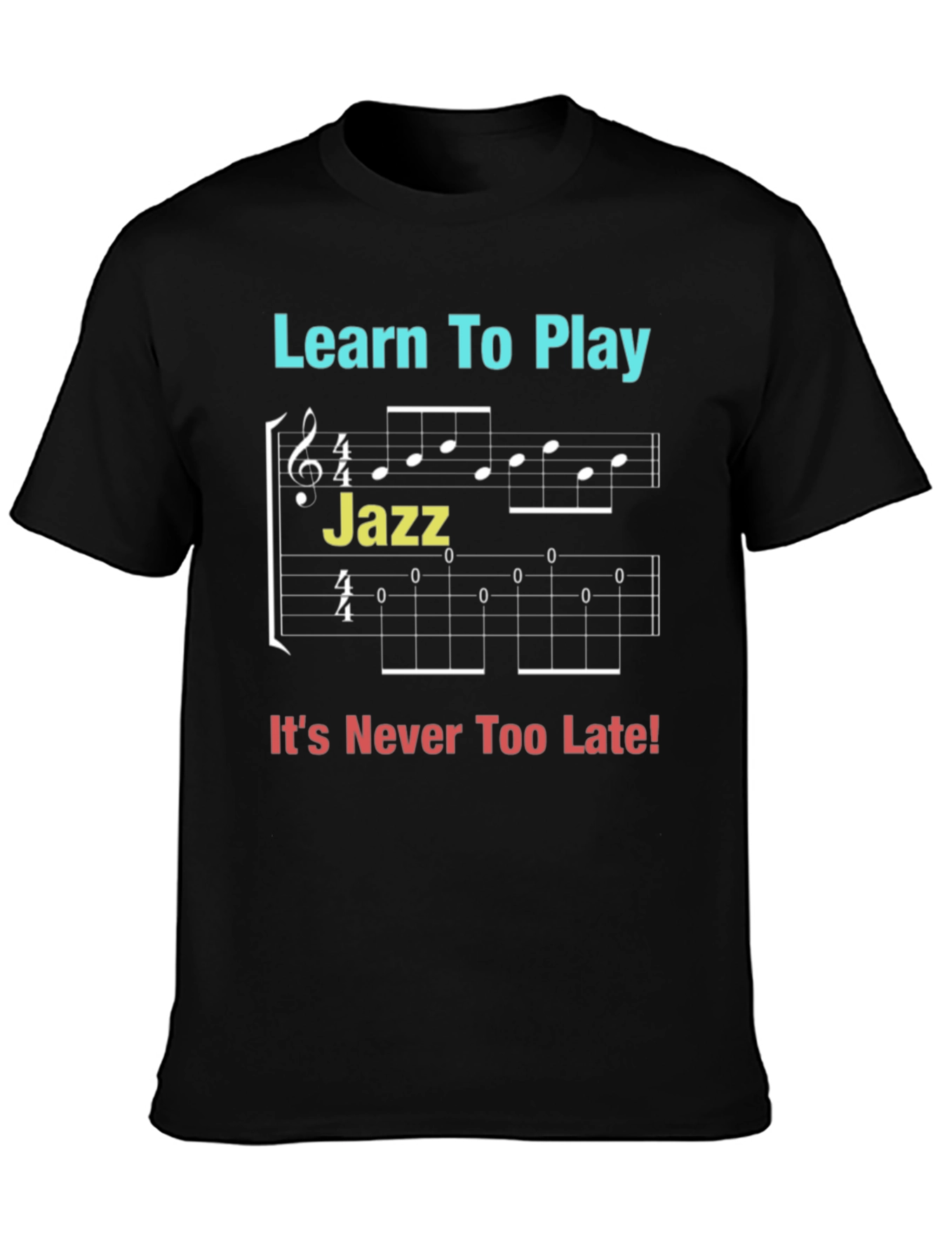 Learn to Play Jazz Black T-Shirt
