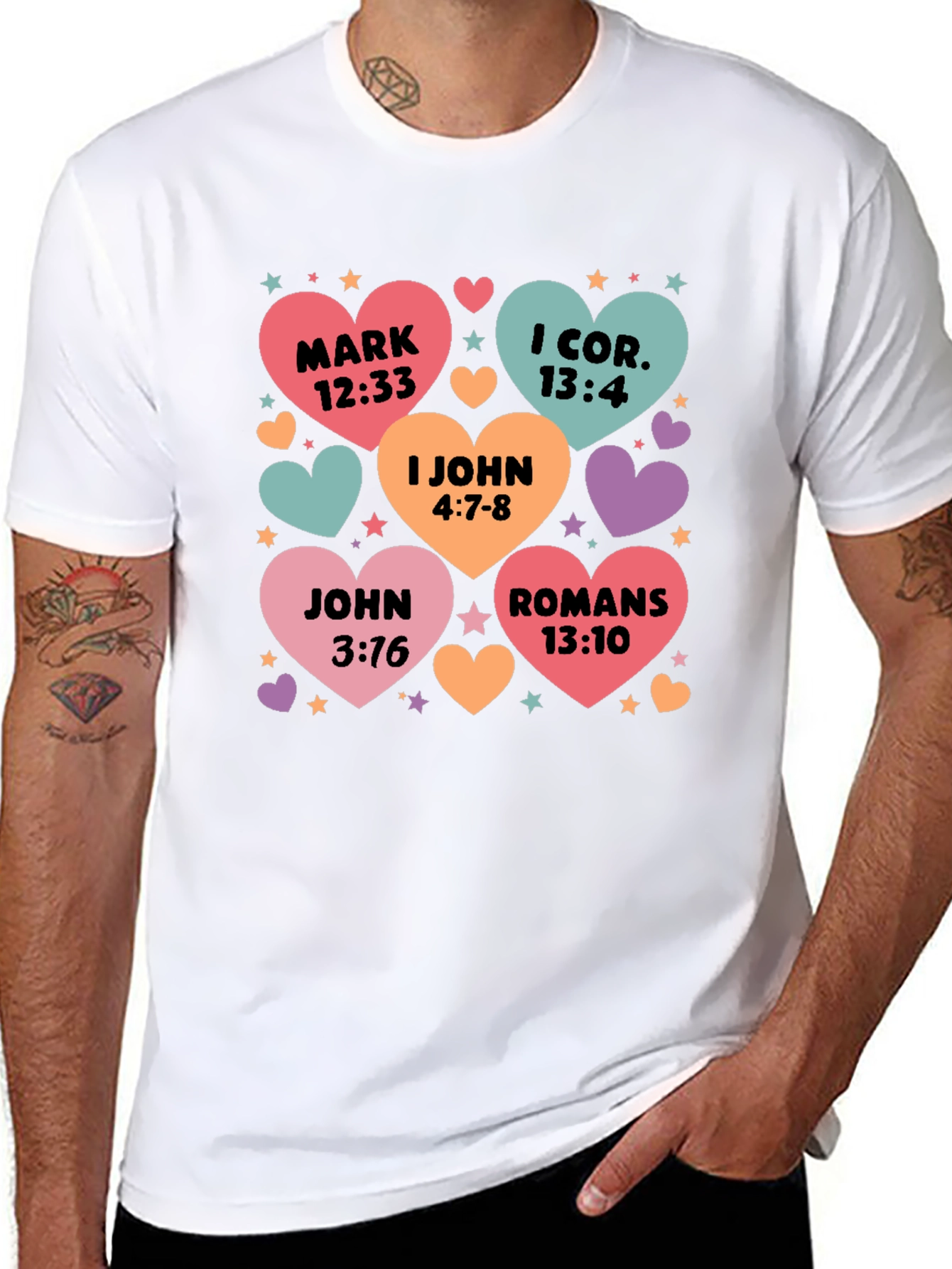 Bible Verse Heart T-Shirt Christian Love Shirt
