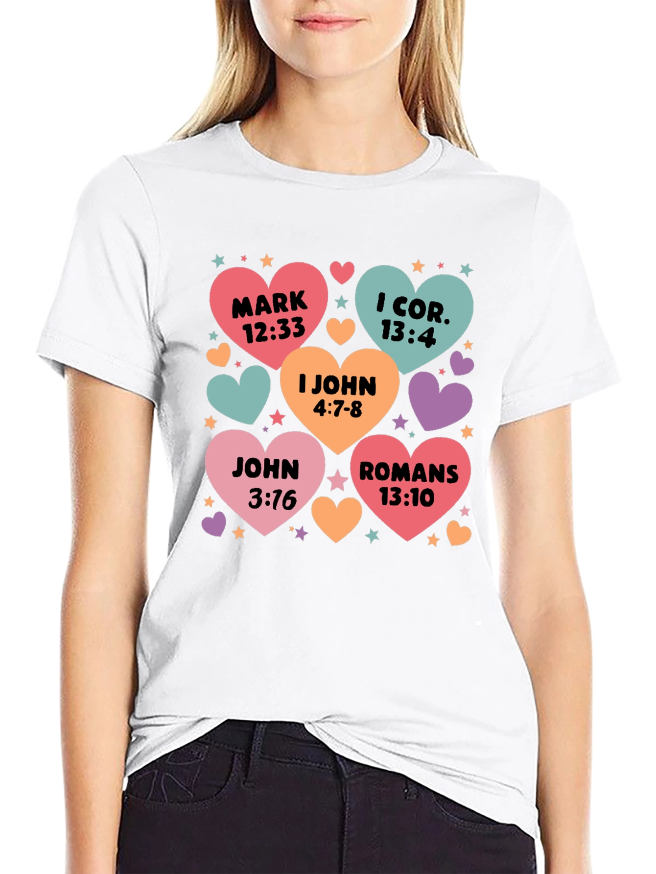 Bible Verse Heart T-Shirt Christian Love Shirt