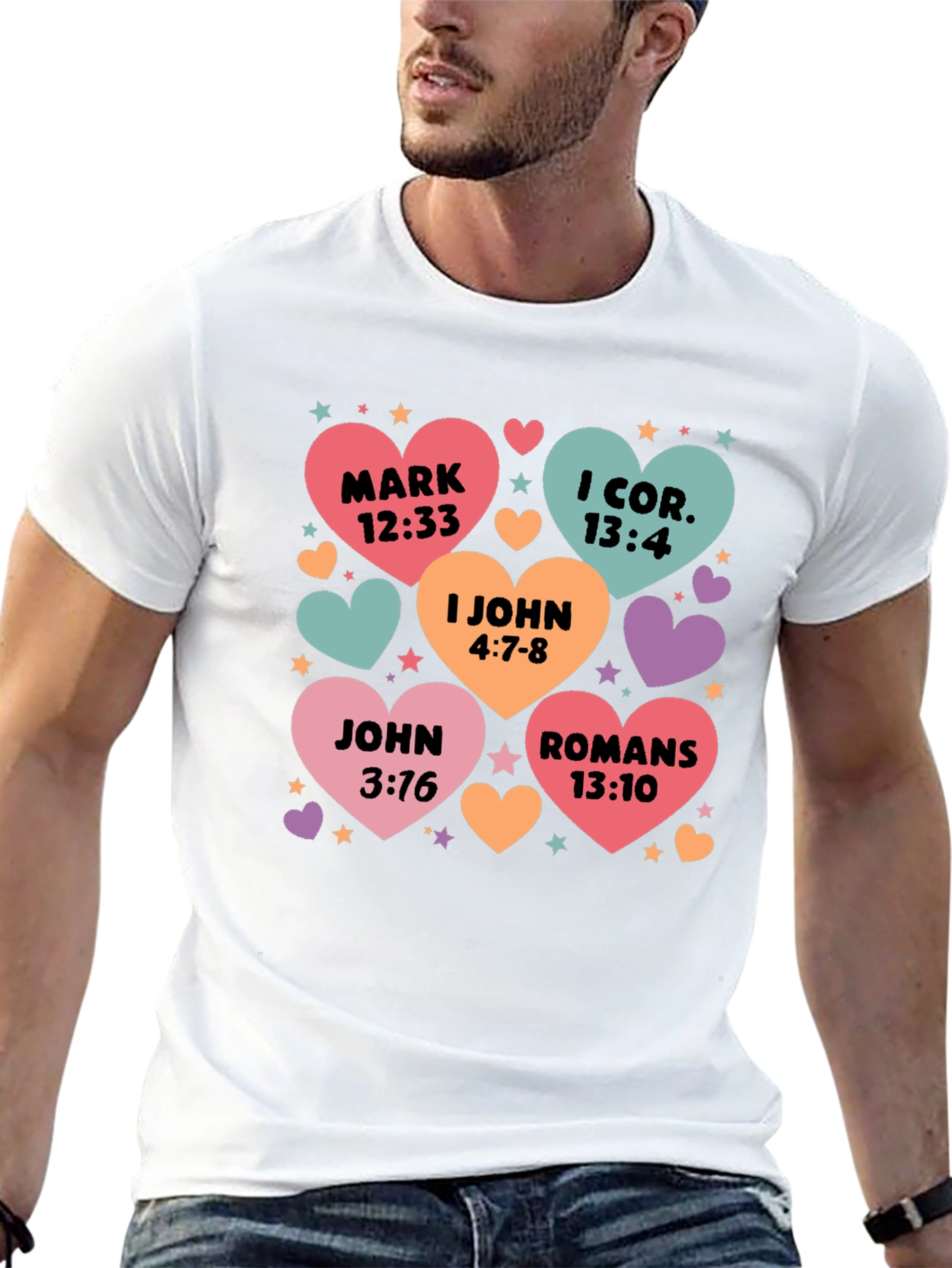 Bible Verse Heart T-Shirt Christian Love Shirt