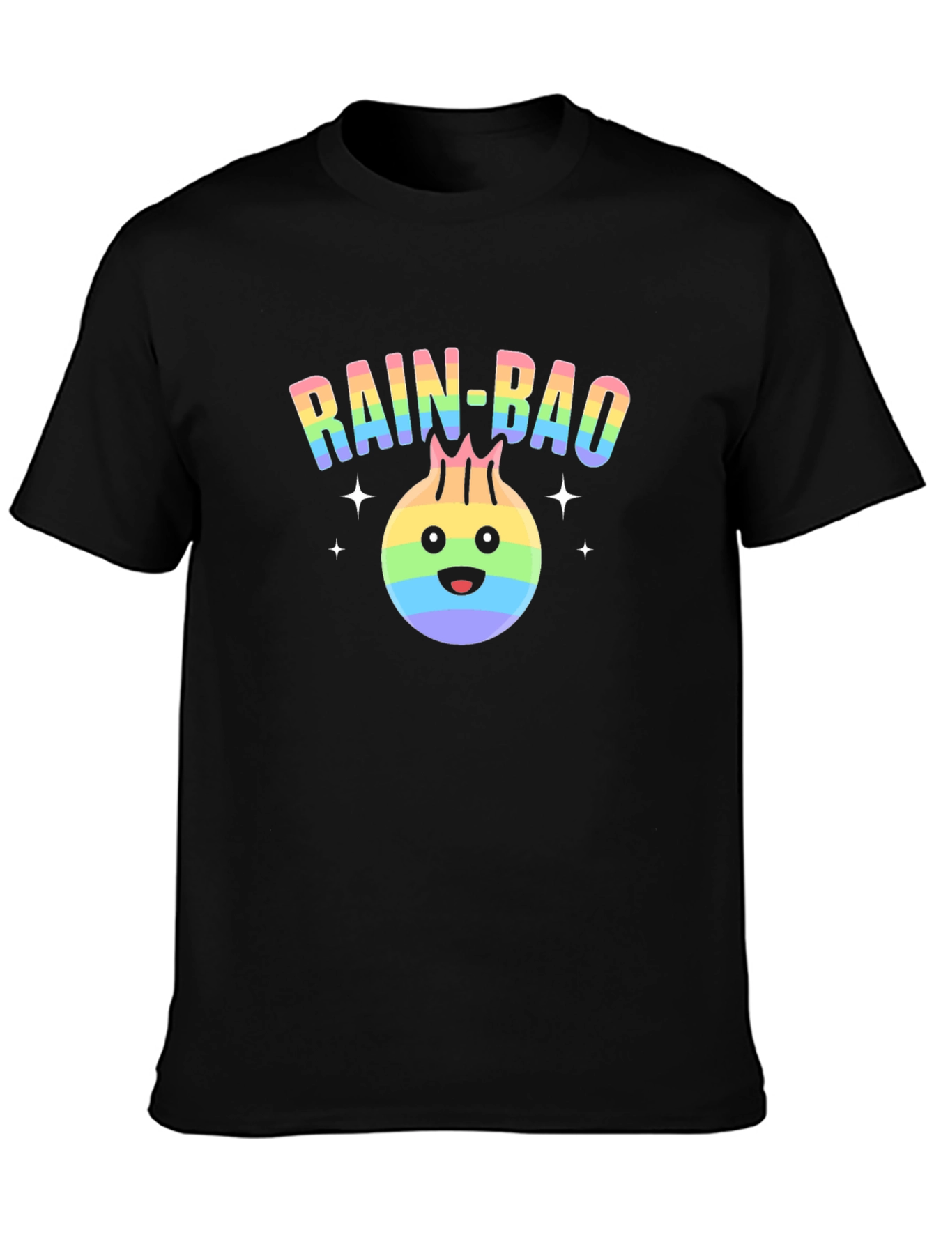 Rainbow Dumpling Graphic T-Shirt - Rain-Bao Pride