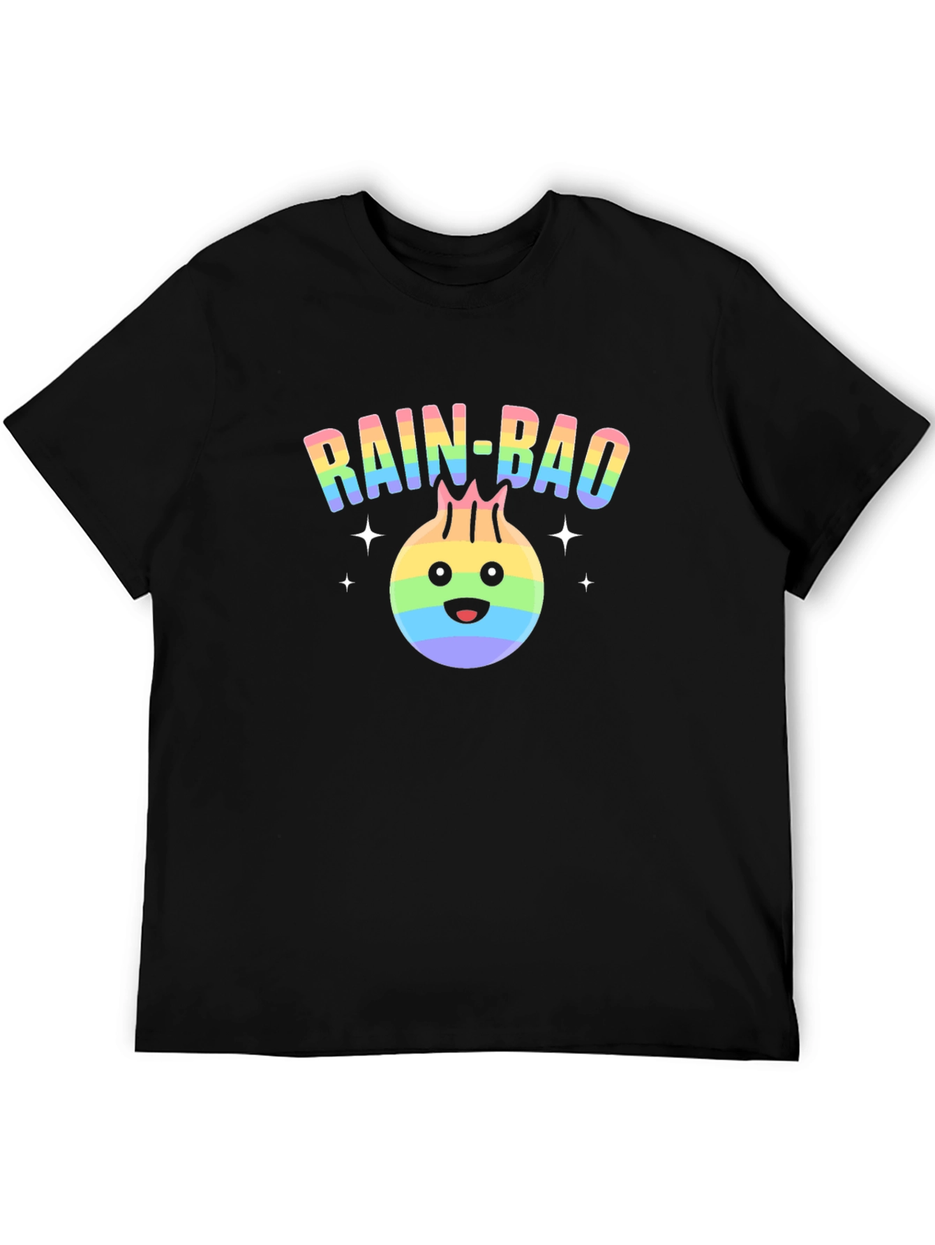 Rainbow Dumpling Graphic T-Shirt - Rain-Bao Pride