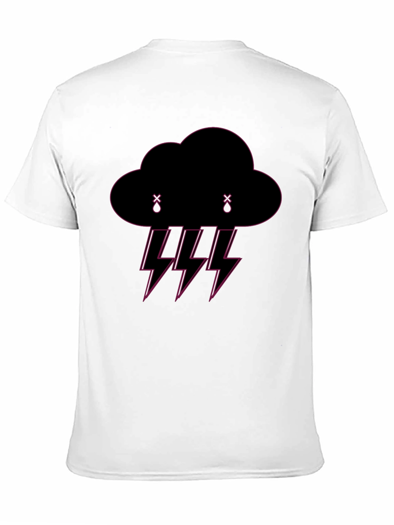 Rain Cloud Graphic Black T-Shirt