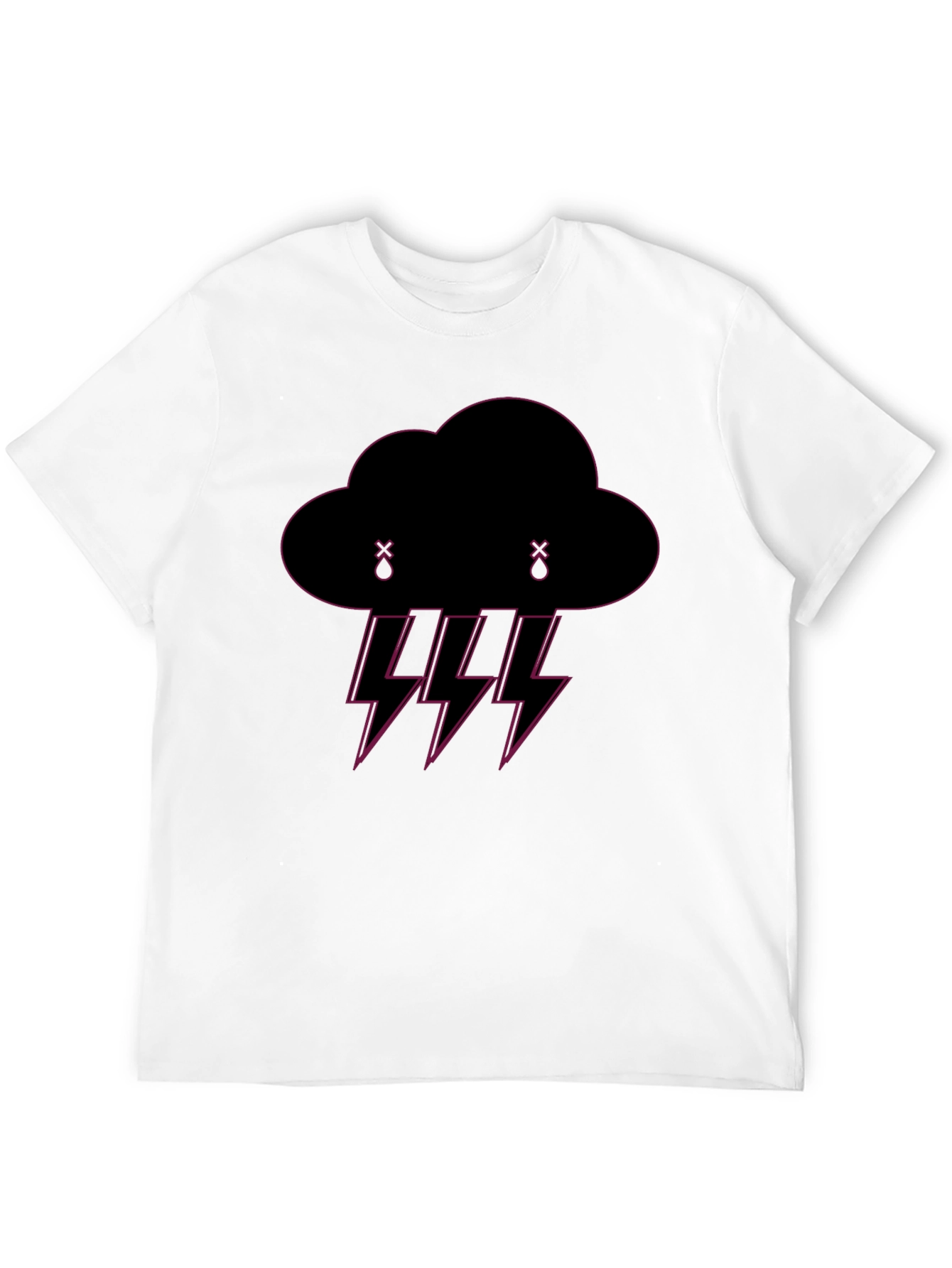Rain Cloud Graphic Black T-Shirt
