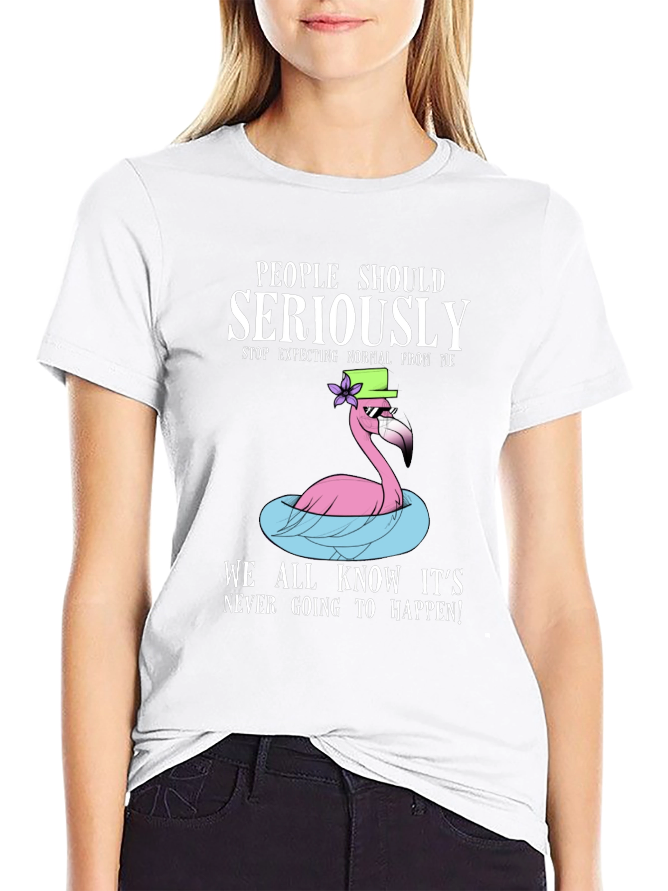 Funny Flamingo T-Shirt - People Should Seriously Stop