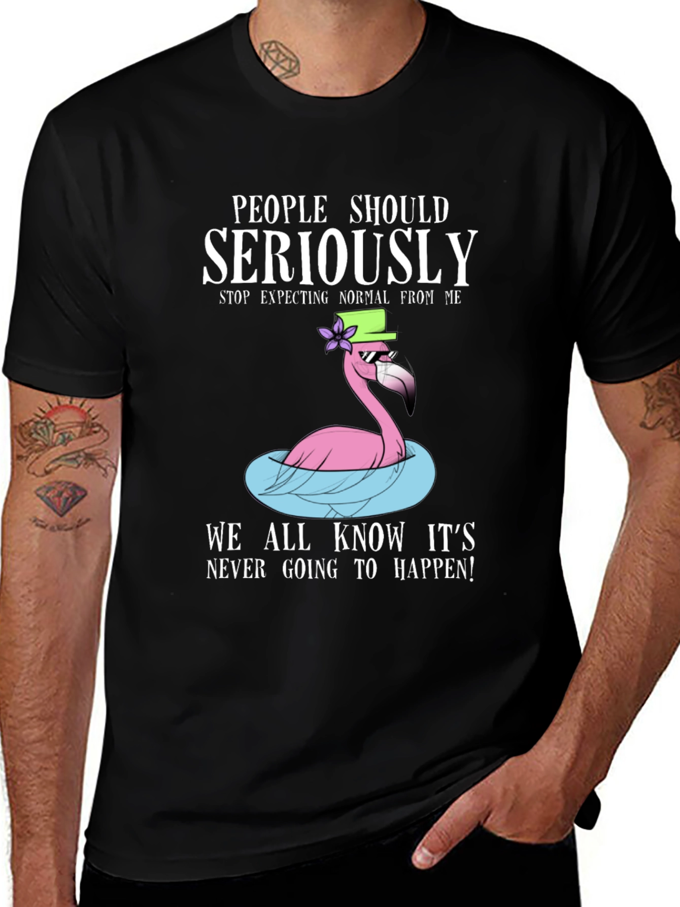 Funny Flamingo T-Shirt - People Should Seriously Stop