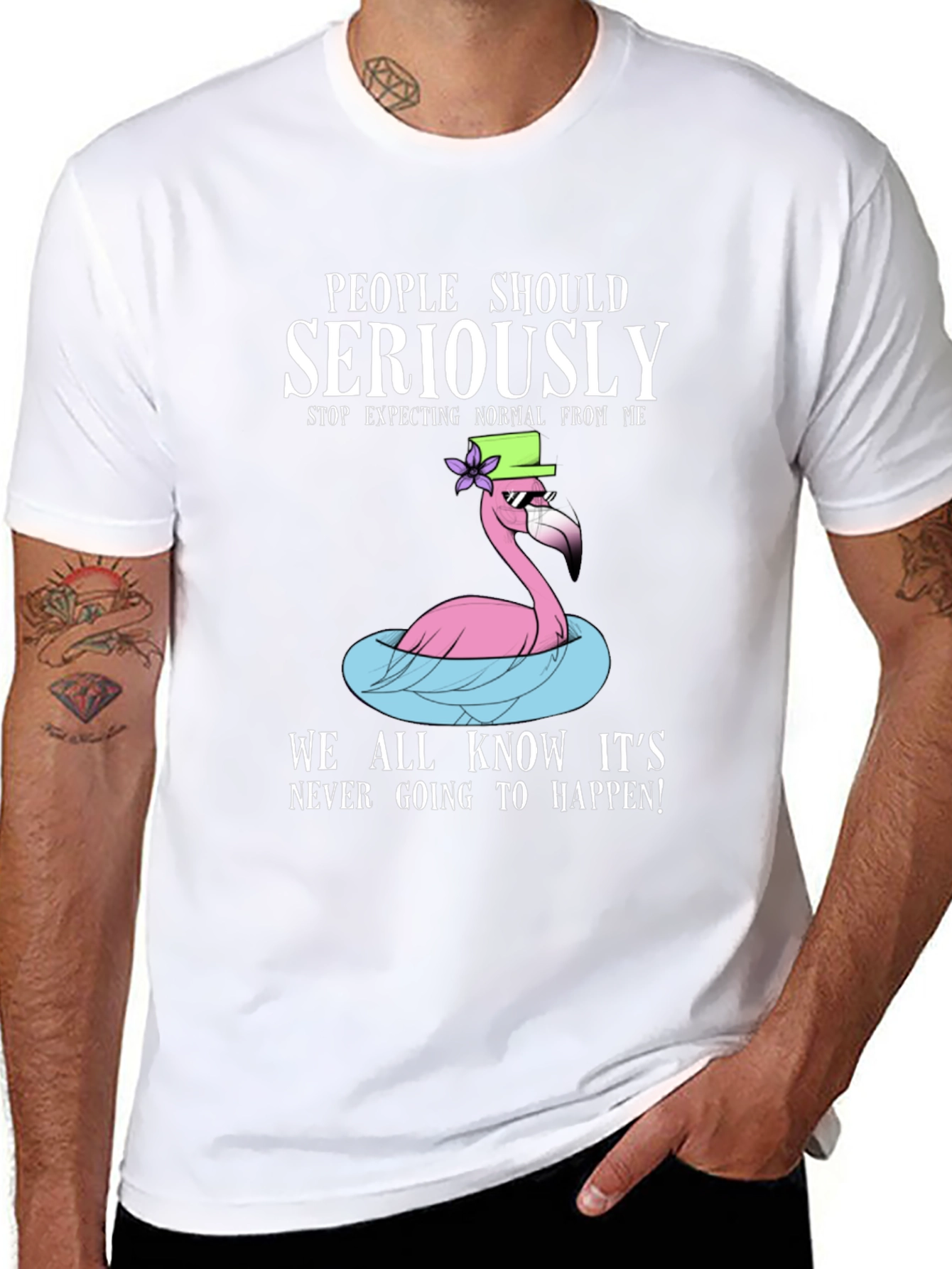 Funny Flamingo T-Shirt - People Should Seriously Stop