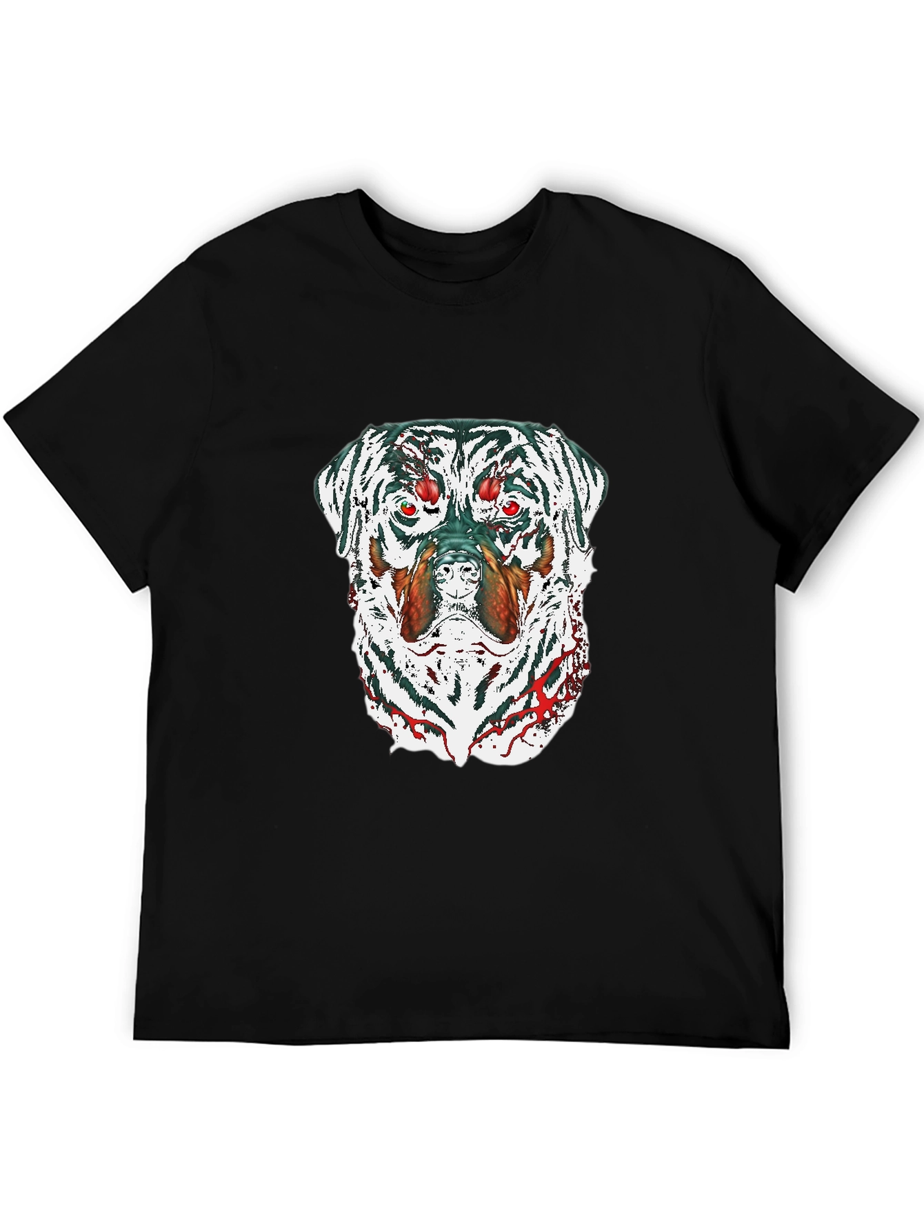 Zombie Rottweiler Graphic Tee - Black