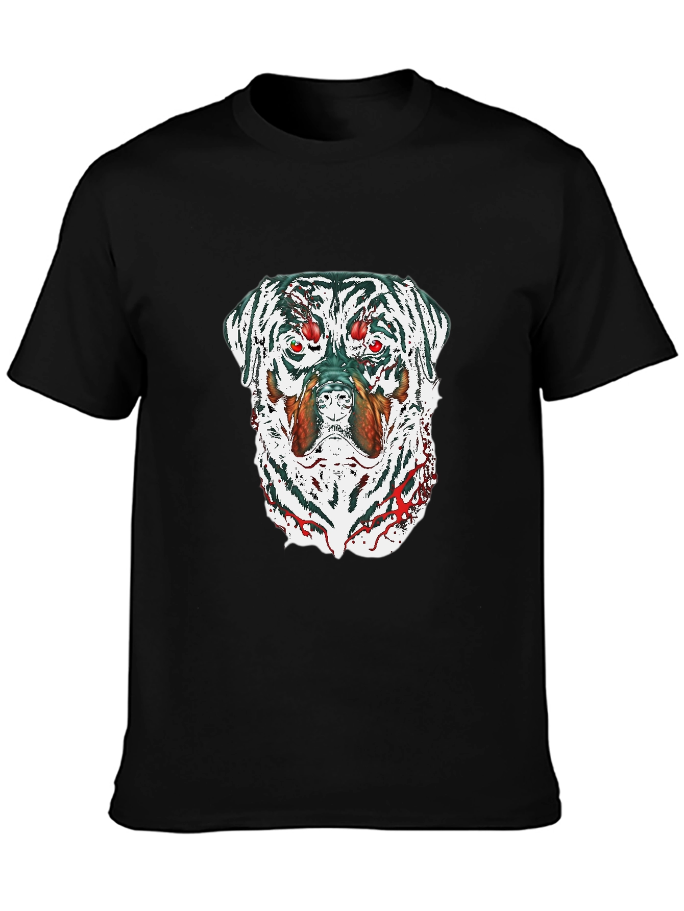 Zombie Rottweiler Graphic Tee - Black