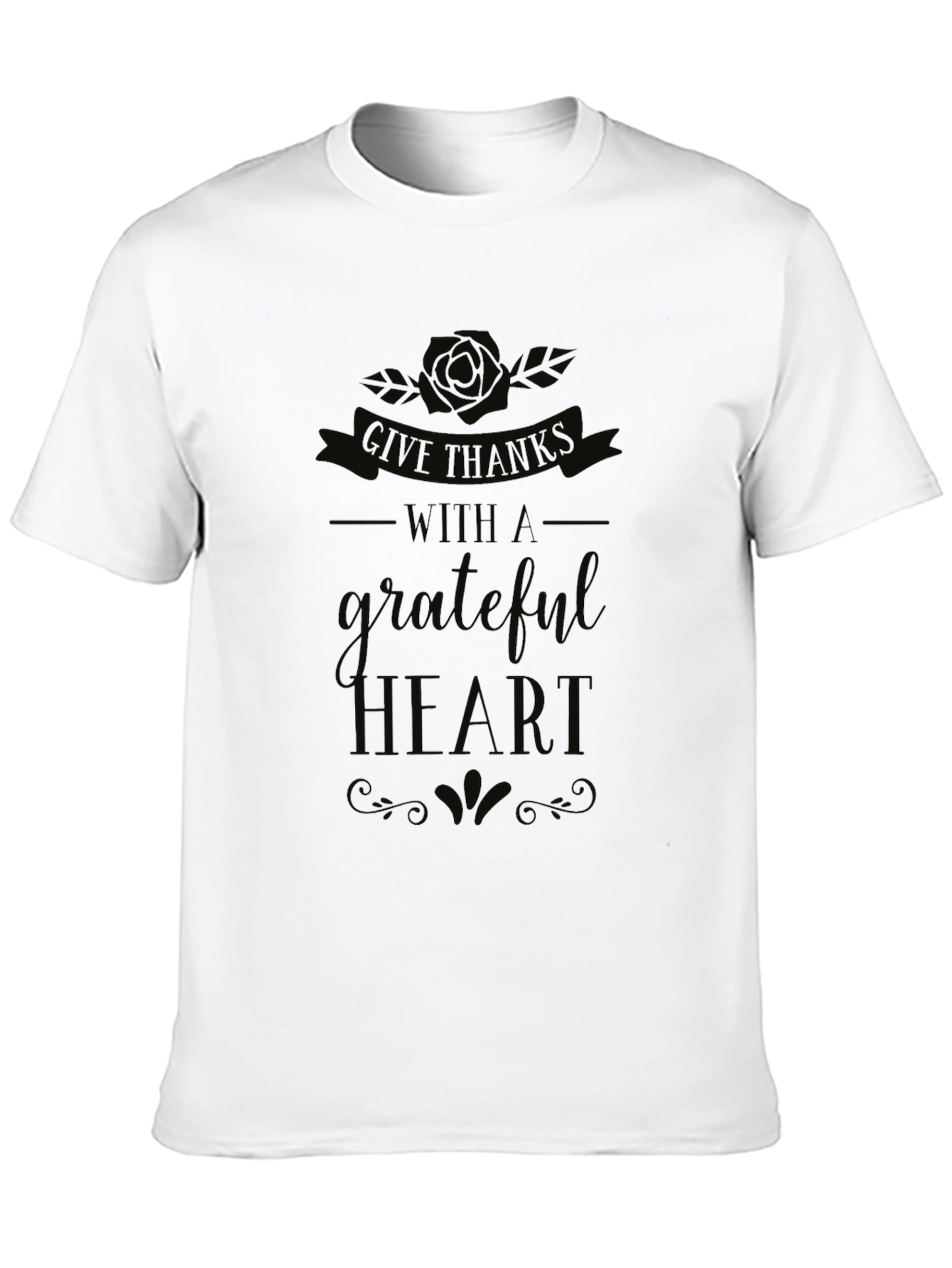 Grateful Heart Black T-Shirt