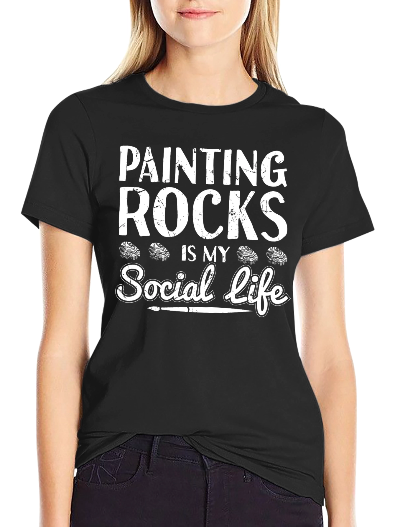 Painting Rocks Is My Social Life Graphic Tee