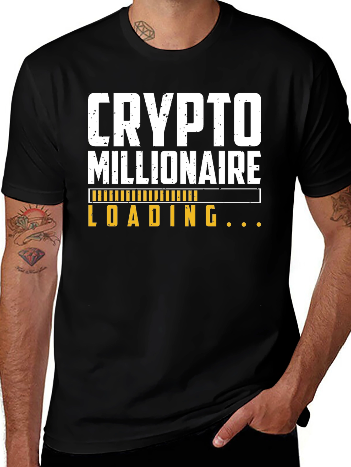 Crypto Millionaire Loading T-Shirt - Black