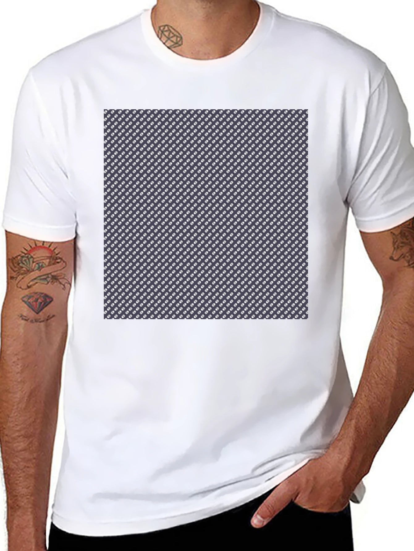 Patterned Black T-Shirt - Stylish Casual Wear