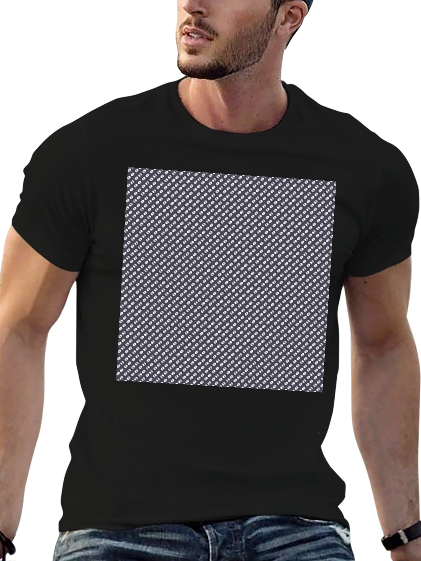 Patterned Black T-Shirt - Stylish Casual Wear