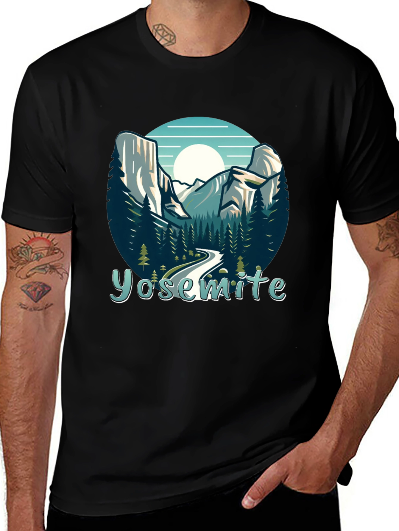 Yosemite National Park Graphic Tee - Black
