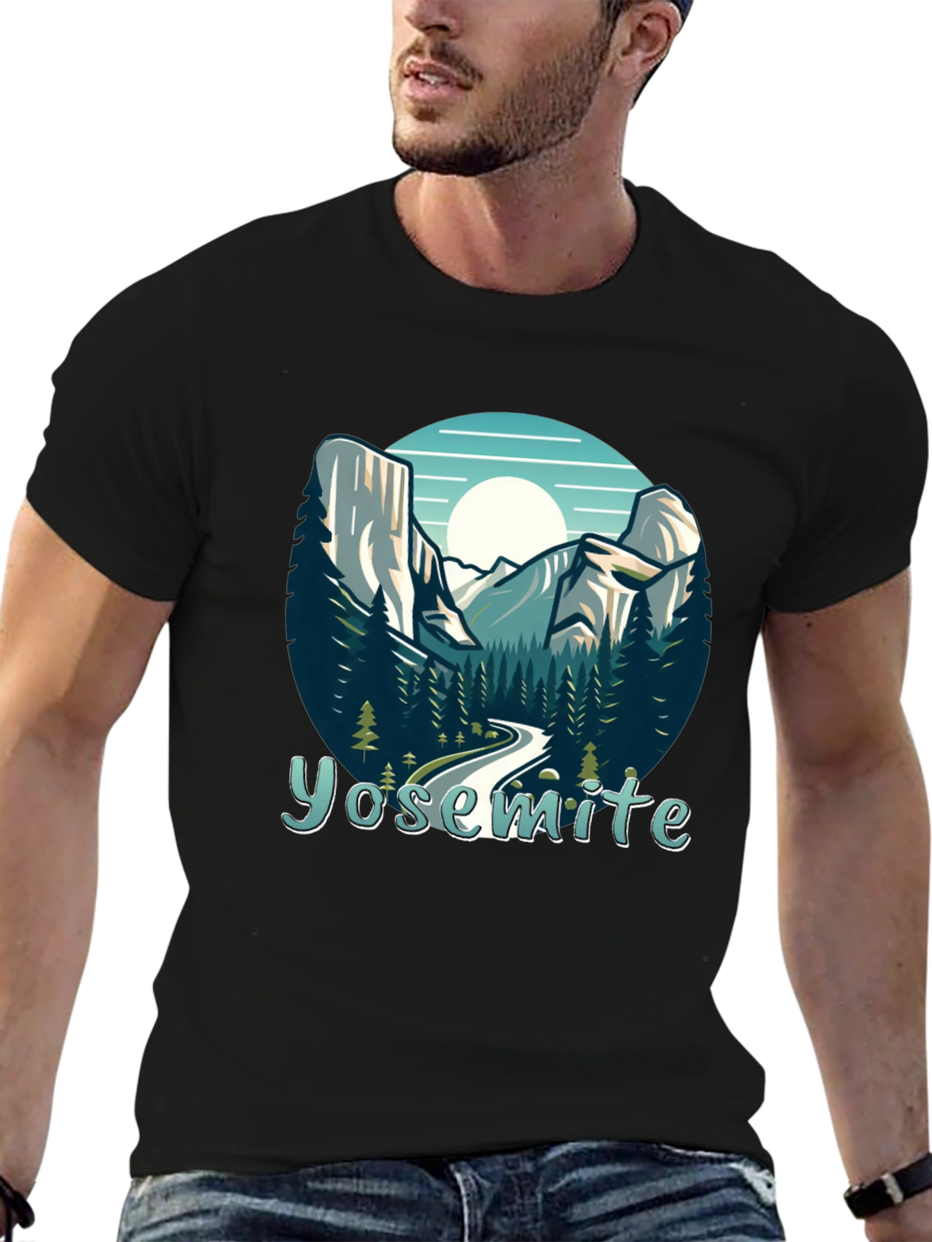 Yosemite National Park Graphic Tee - Black