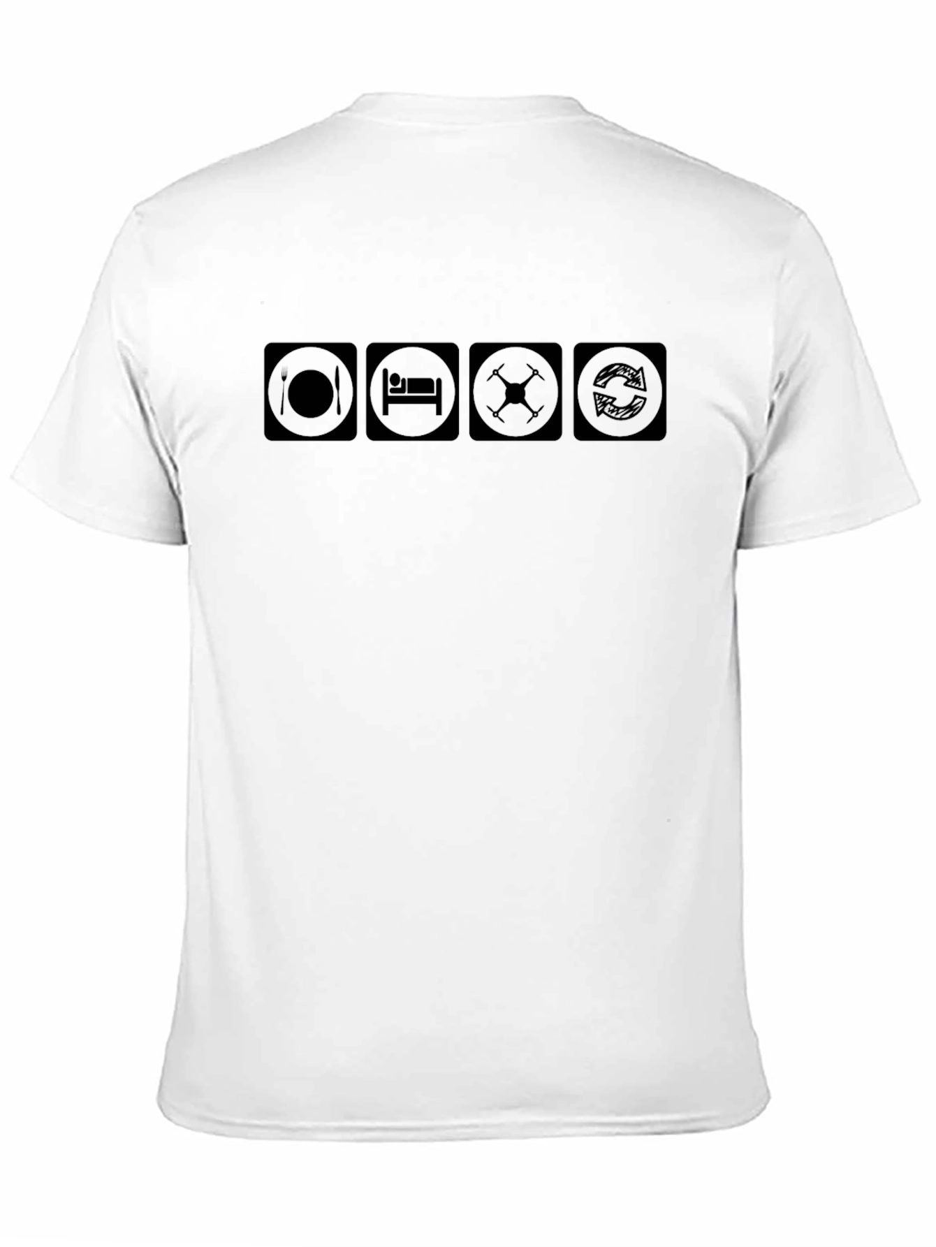 Eat Sleep Drone Repeat Black T-Shirt