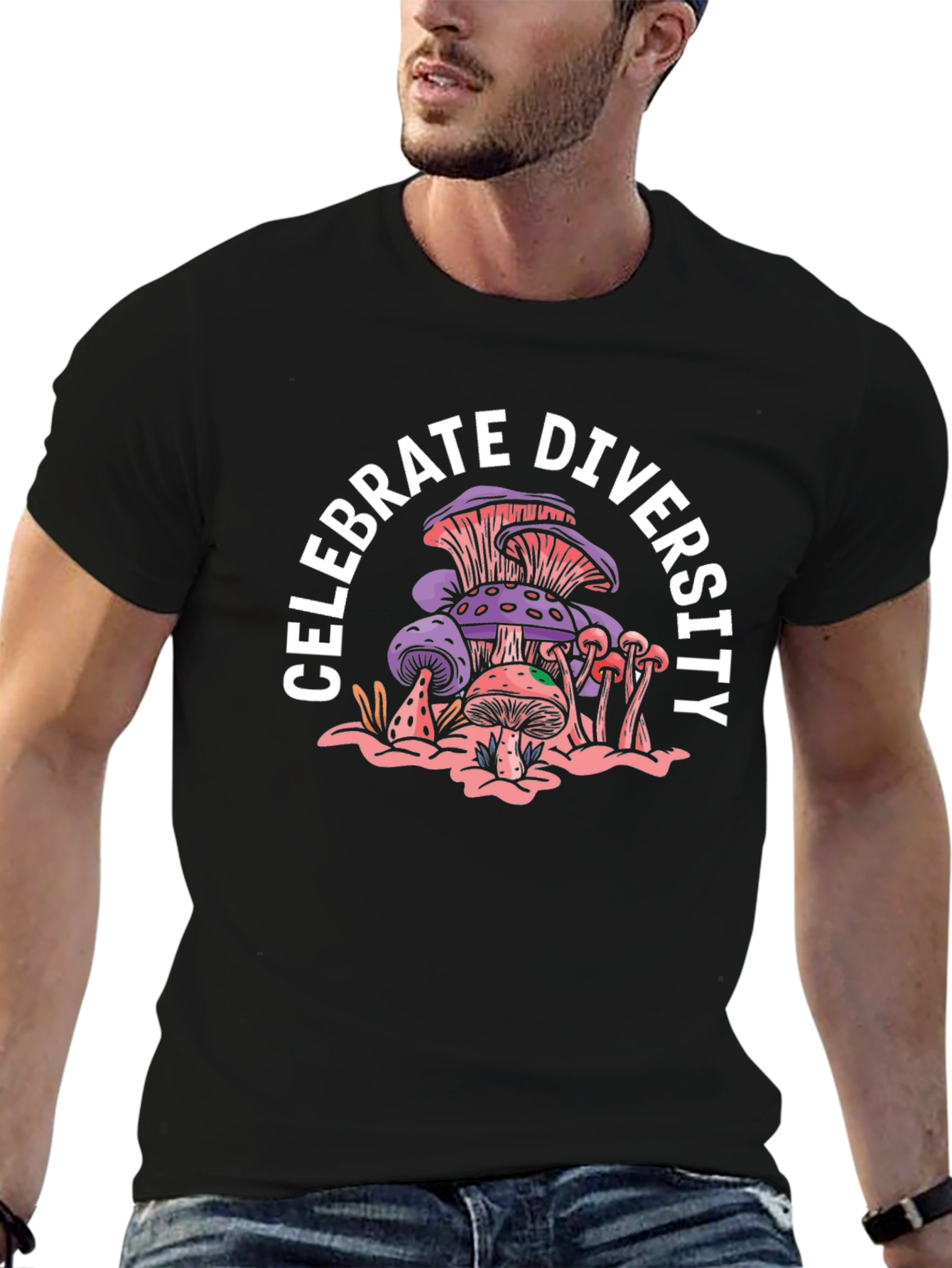 Celebrate Diversity Mushroom Graphic Tee