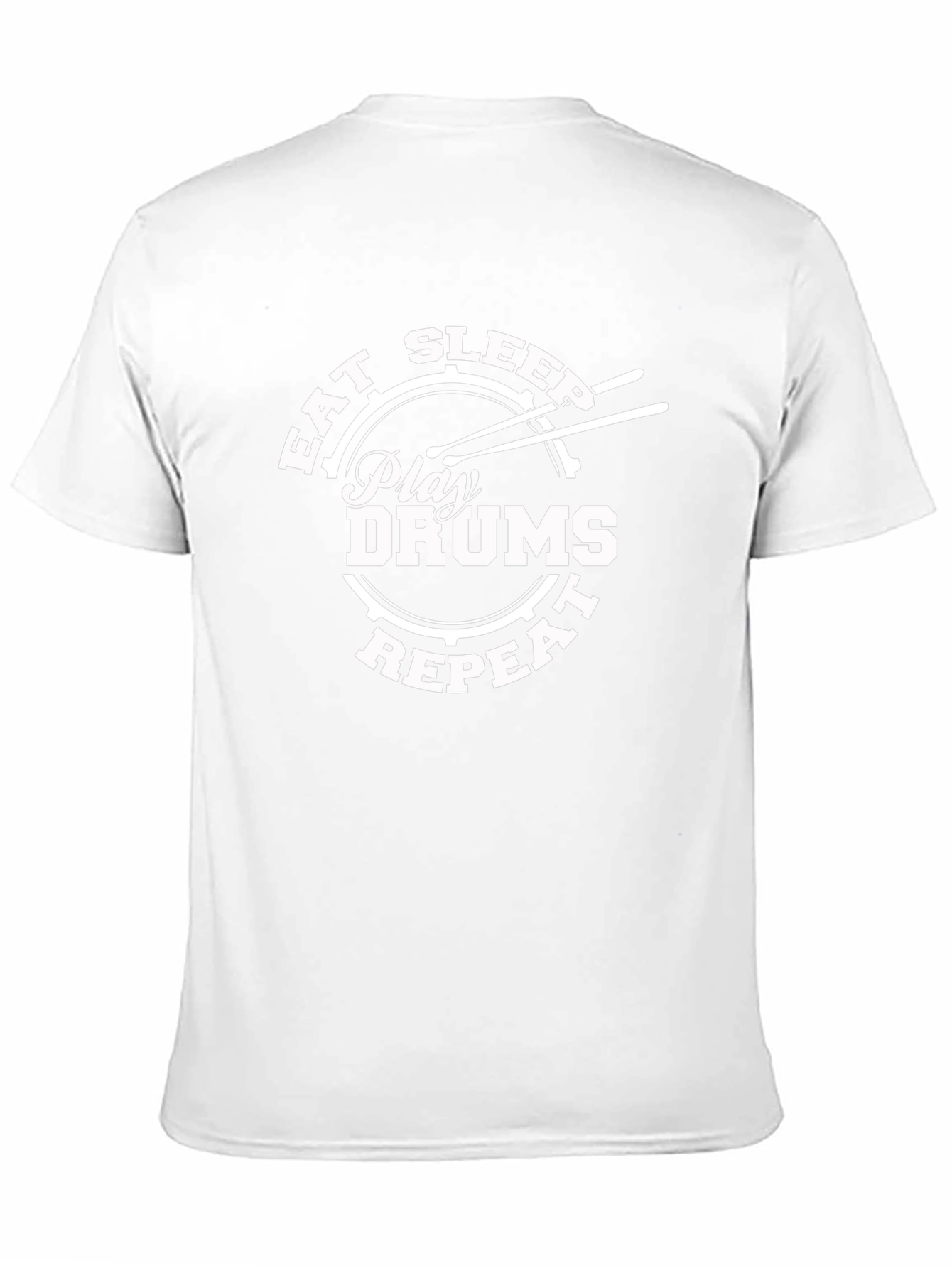 Eat Sleep Play Drums Repeat T-Shirt - Black