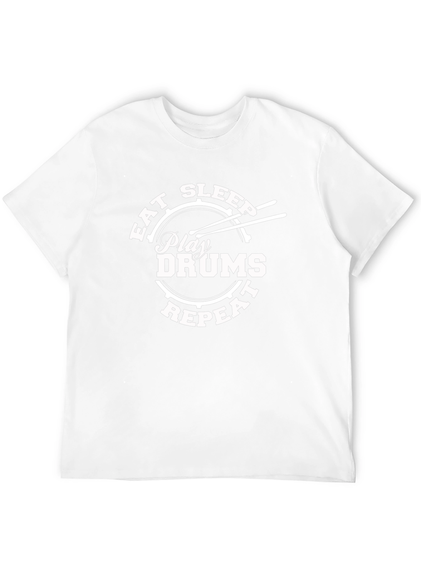 Eat Sleep Play Drums Repeat T-Shirt - Black