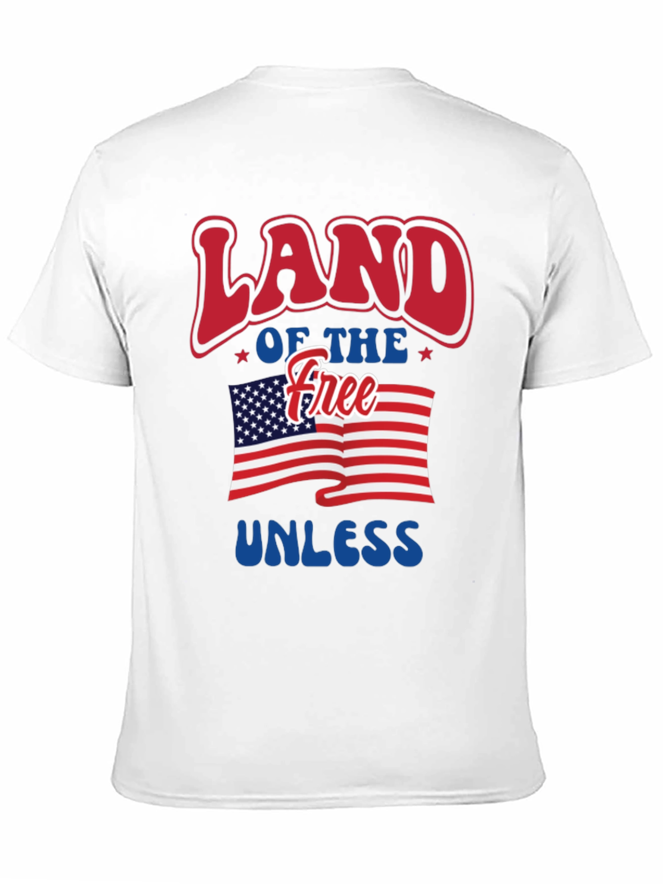 Patriotic Land of the Free Graphic T-Shirt