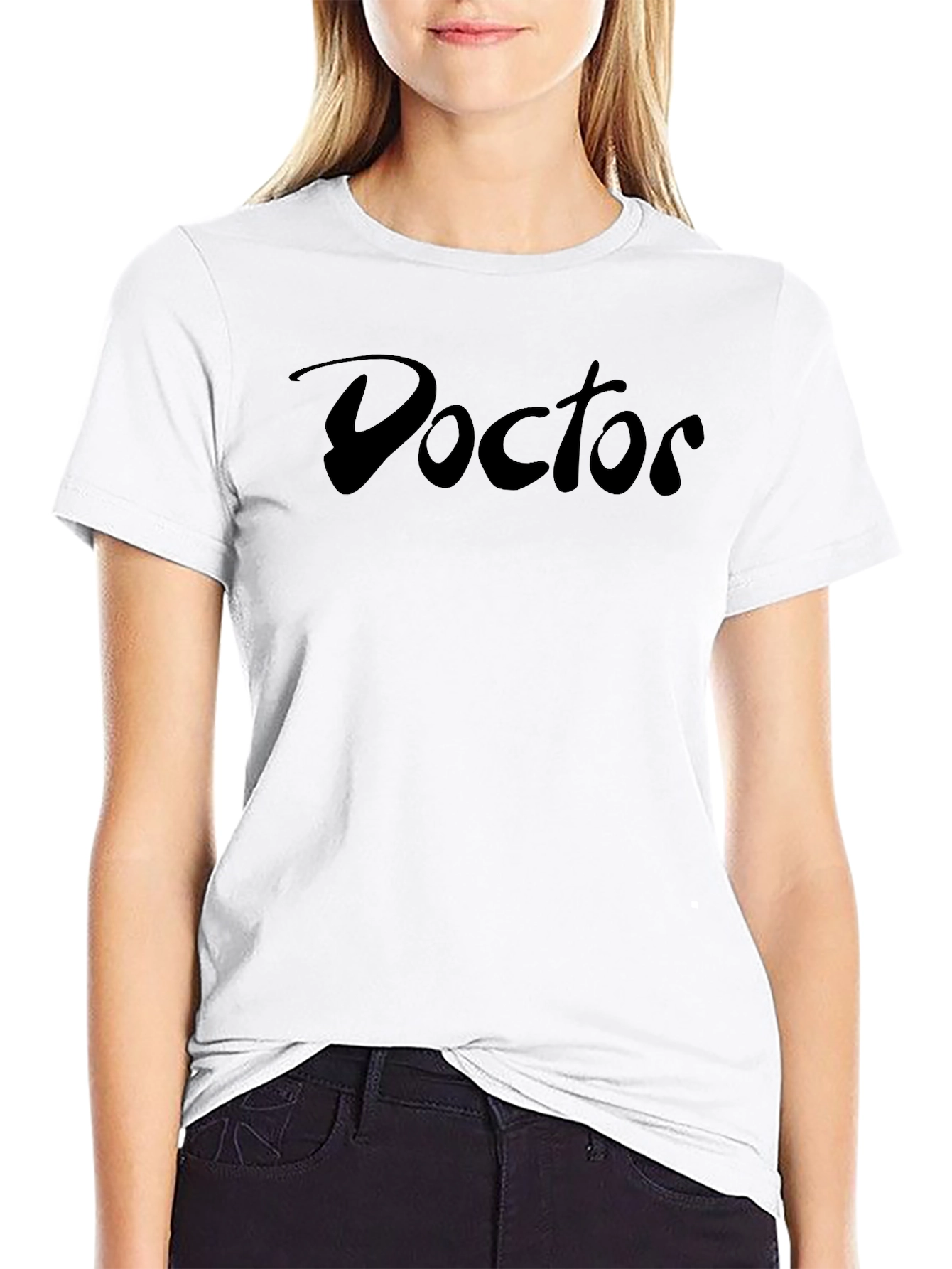 Doctor Script Black Tee - Soft Cotton Blend