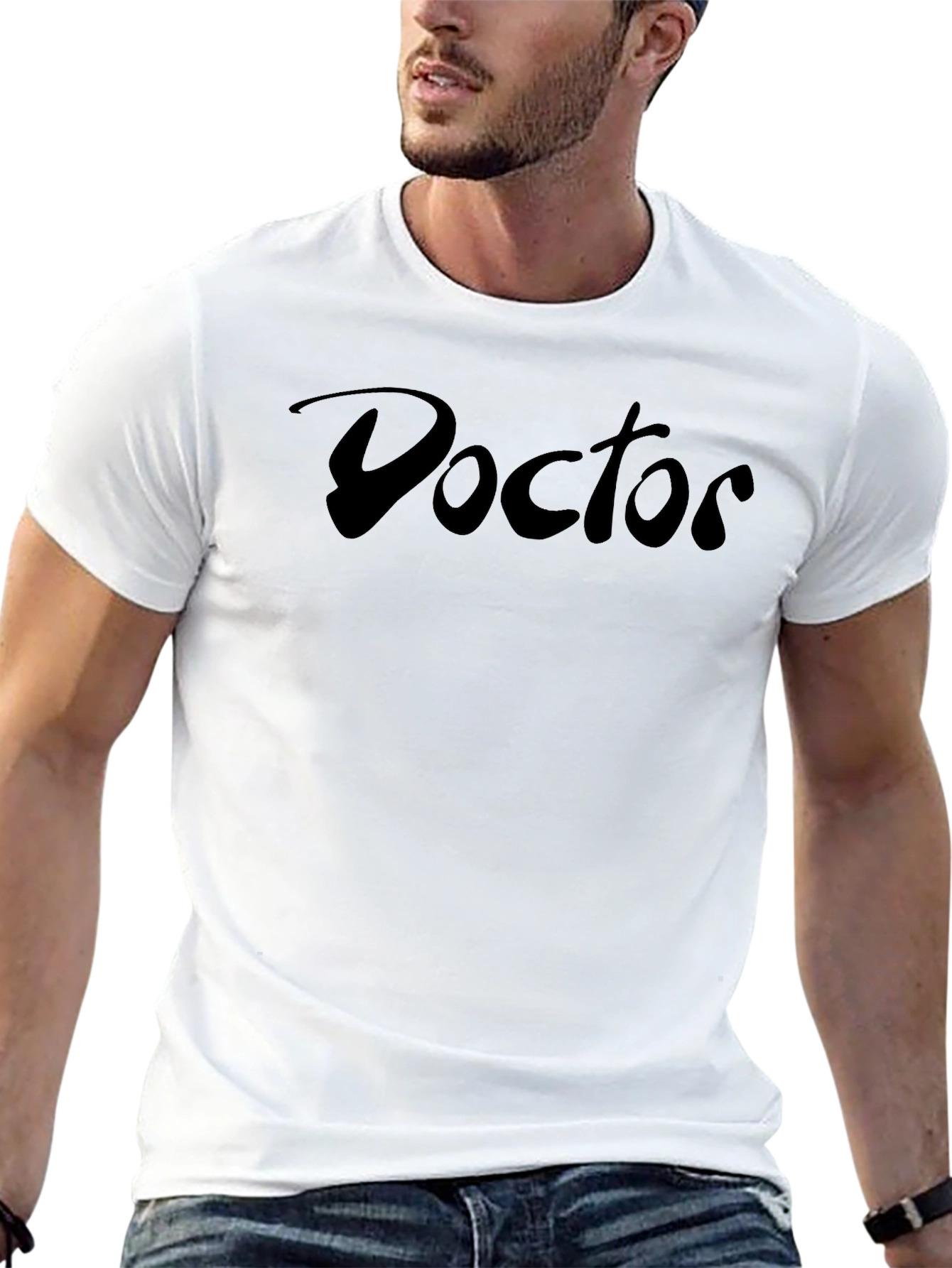 Doctor Script Black Tee - Soft Cotton Blend