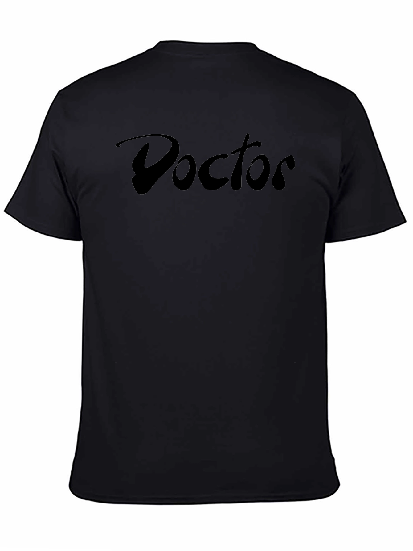 Doctor Script Black Tee - Soft Cotton Blend