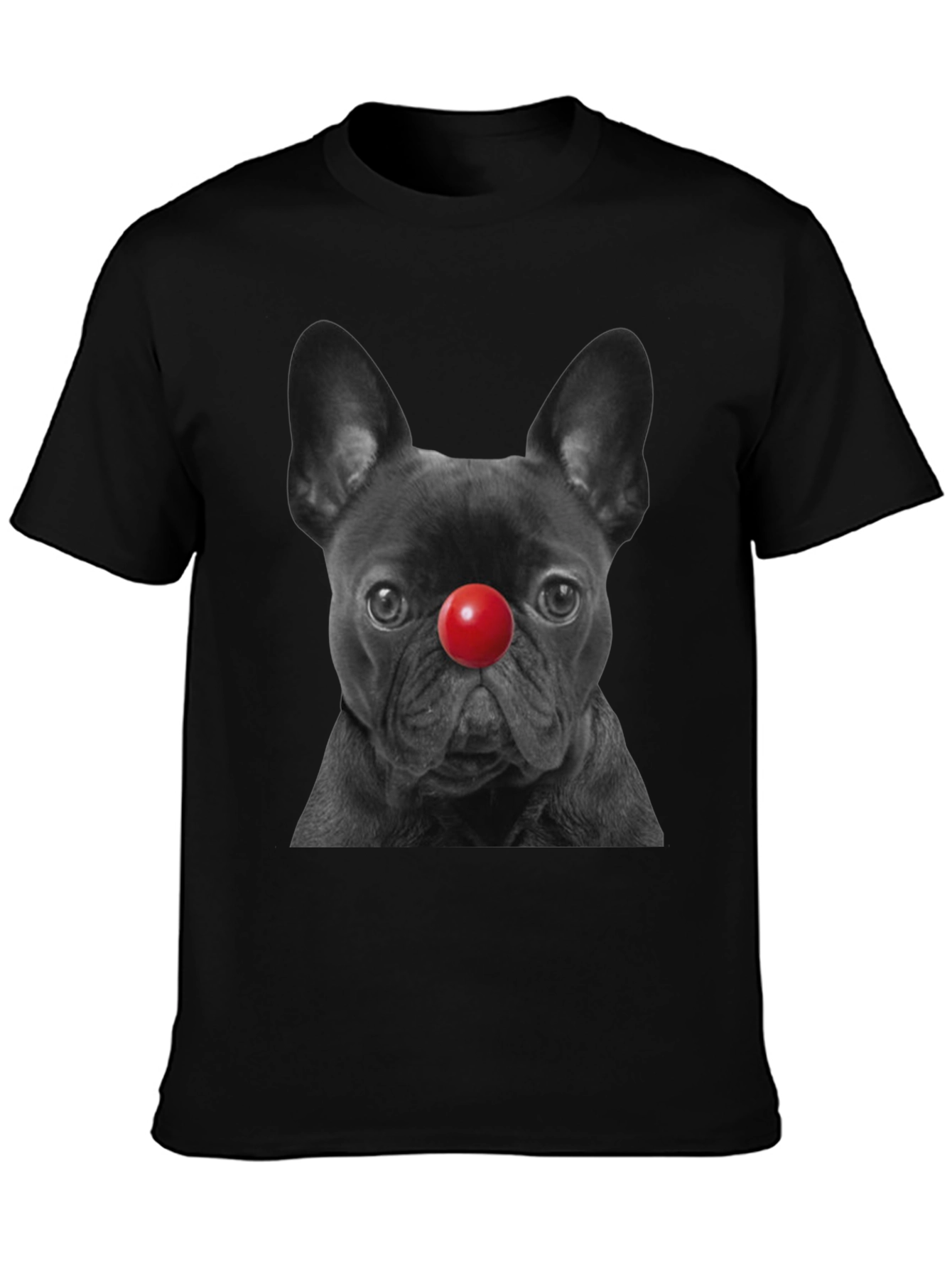 Dog with Red Nose Graphic T-Shirt