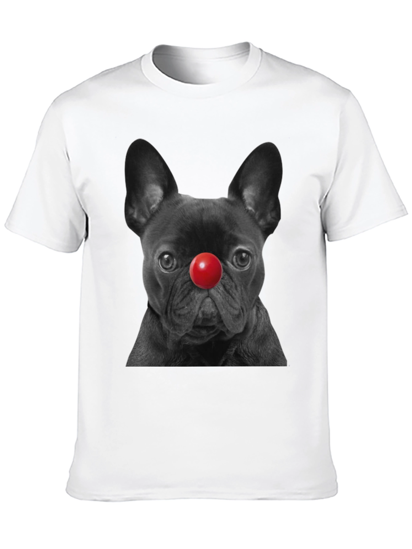 Dog with Red Nose Graphic T-Shirt