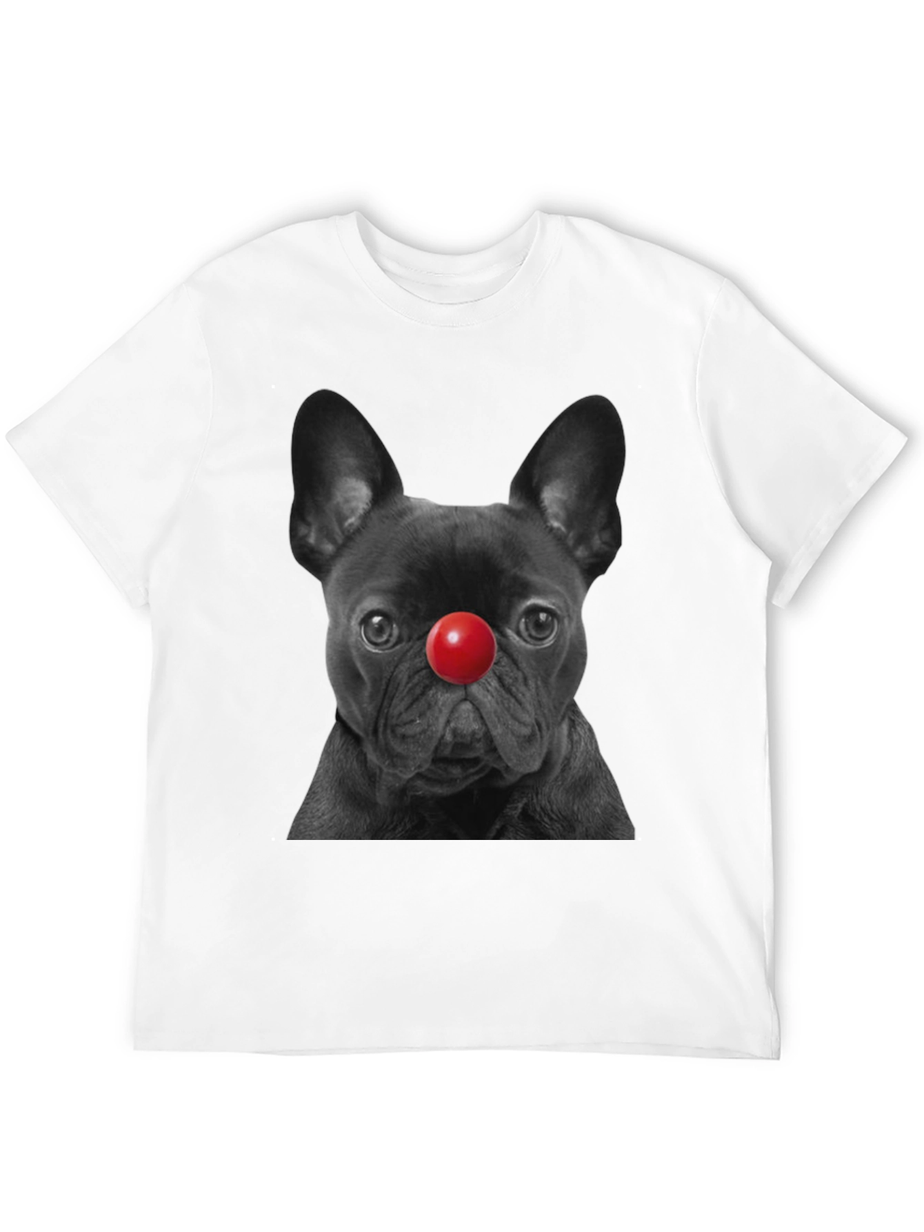 Dog with Red Nose Graphic T-Shirt