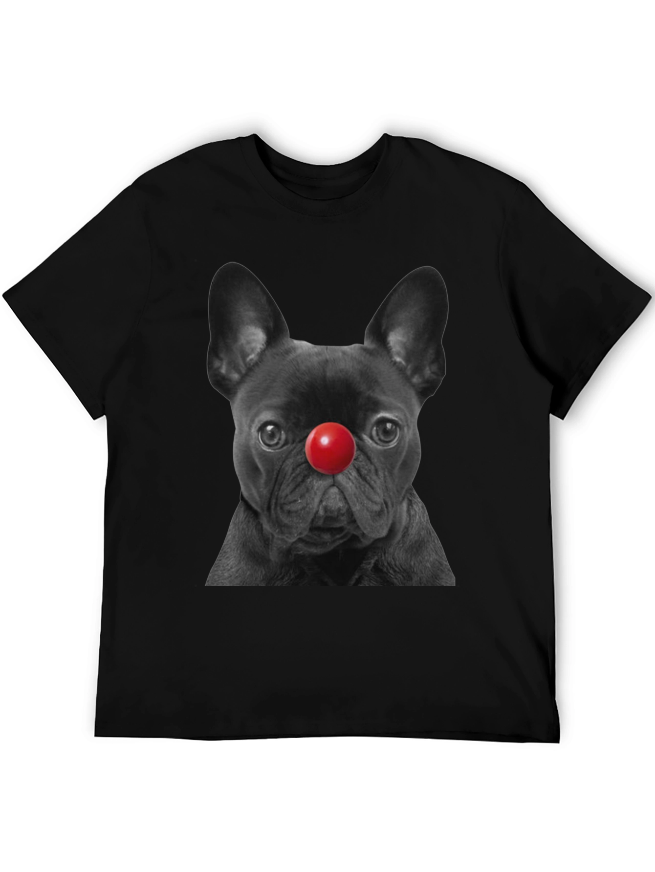 Dog with Red Nose Graphic T-Shirt