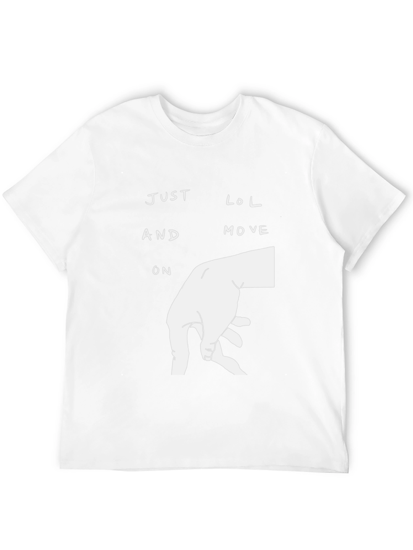 Just LOL and Move On Black Graphic T-Shirt