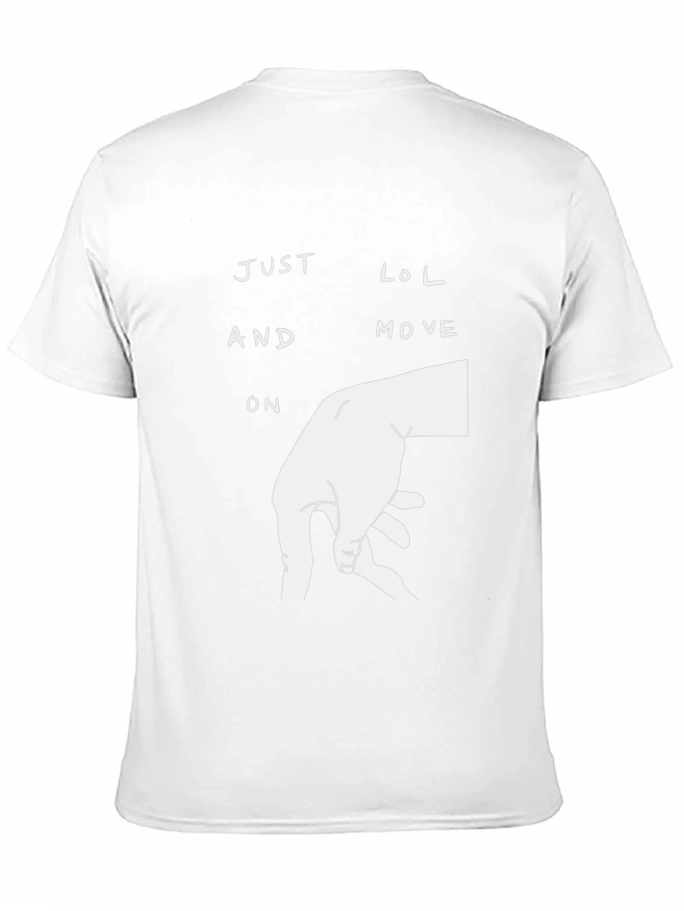 Just LOL and Move On Black Graphic T-Shirt